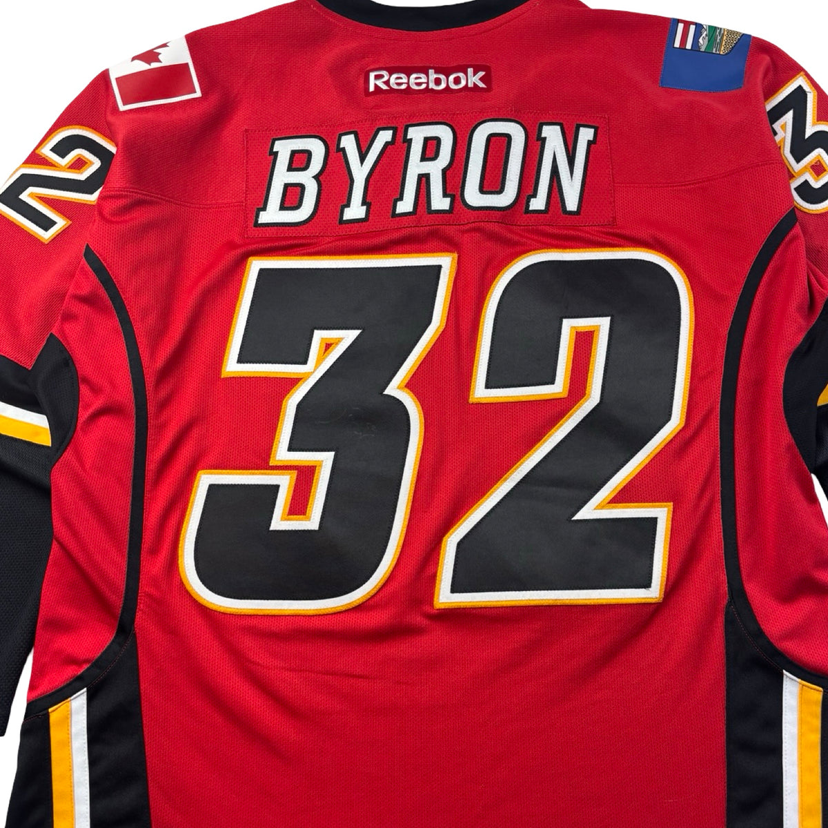 Vintage Reebok Calgary Flames Paul Byron NHL Home Jersey