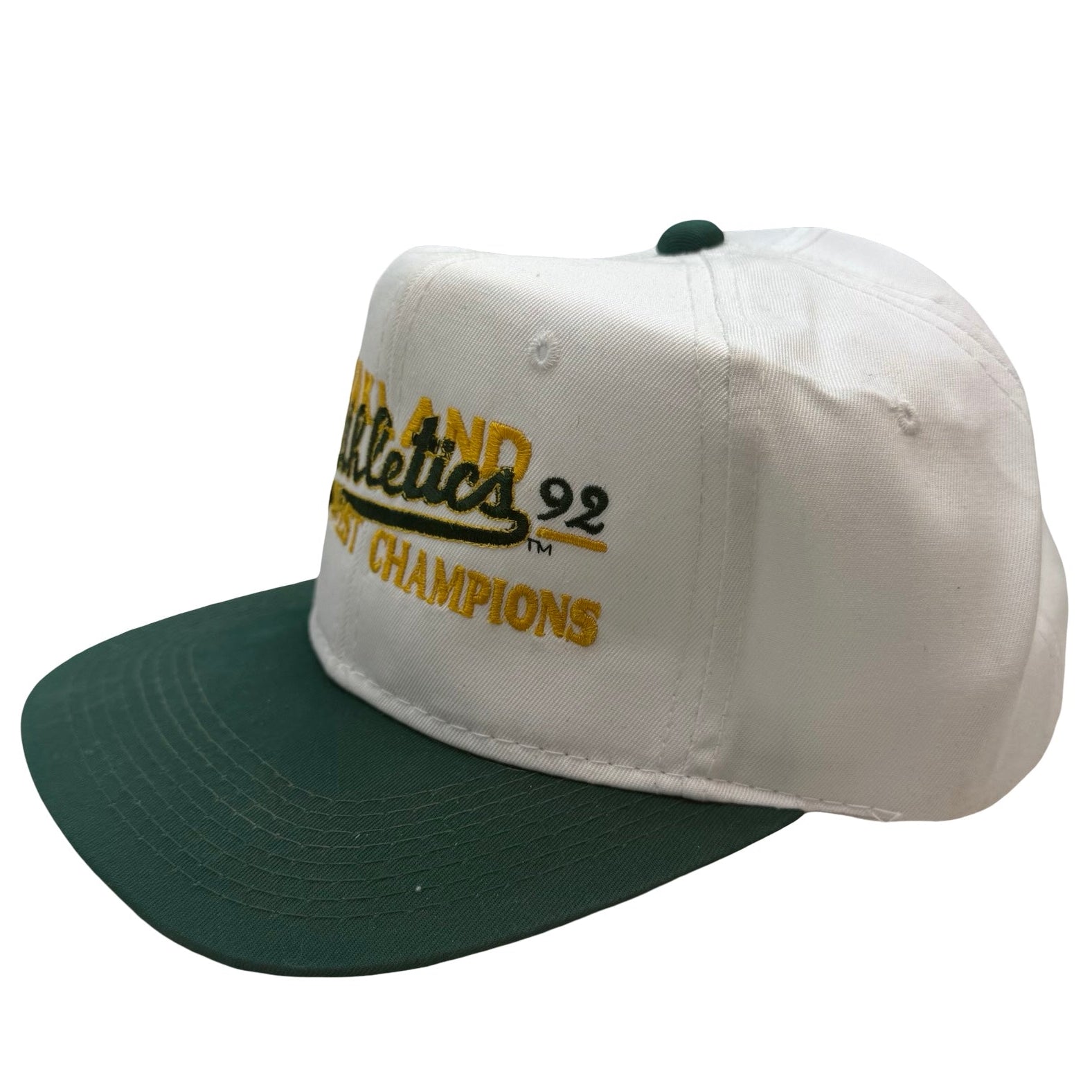 1992 Oakland Athletics A.L. West Champions Snapback White