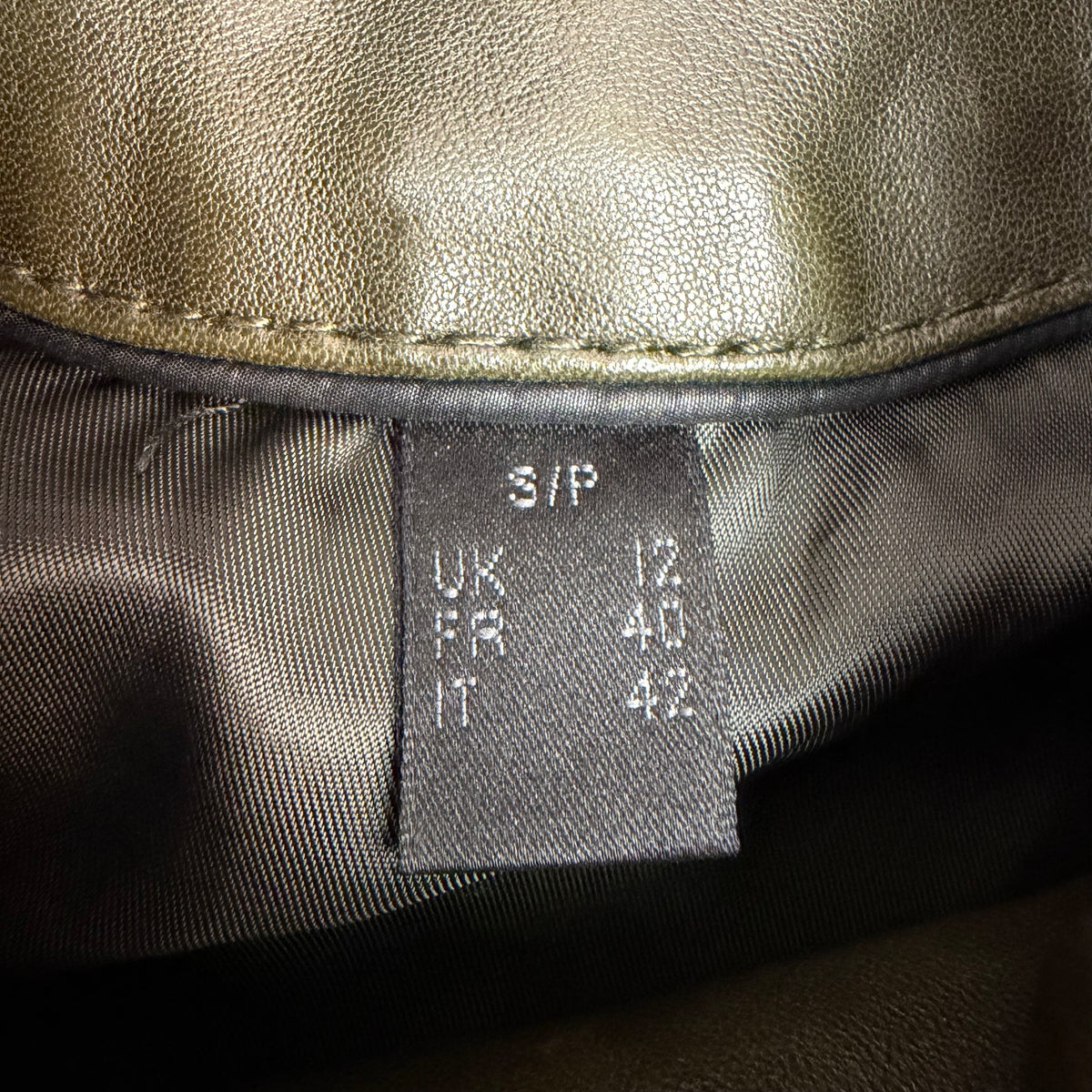 (W) Danier Leather Biker Jacket Green