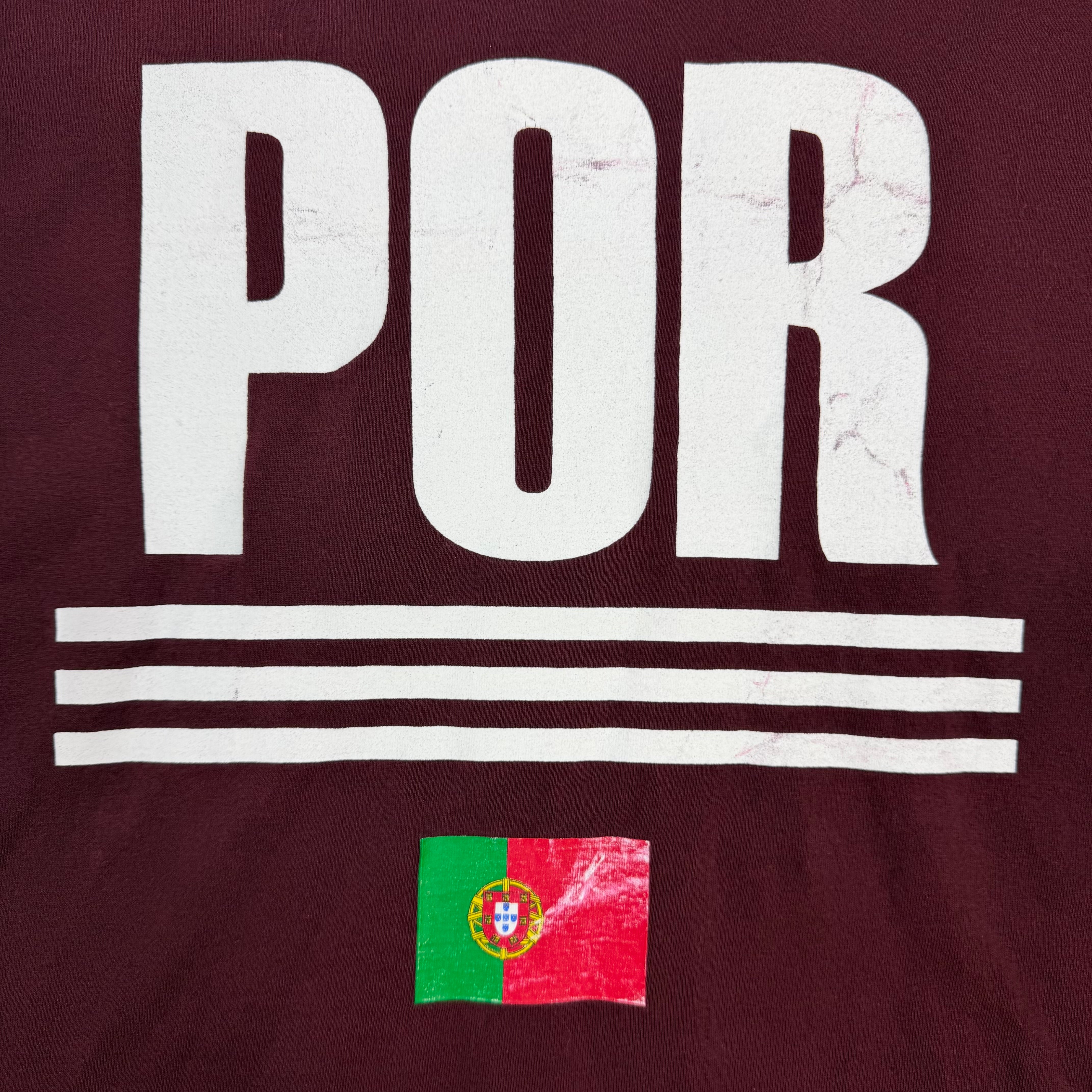 Vintage Adidas Portugal Soccer Tee Burgundy