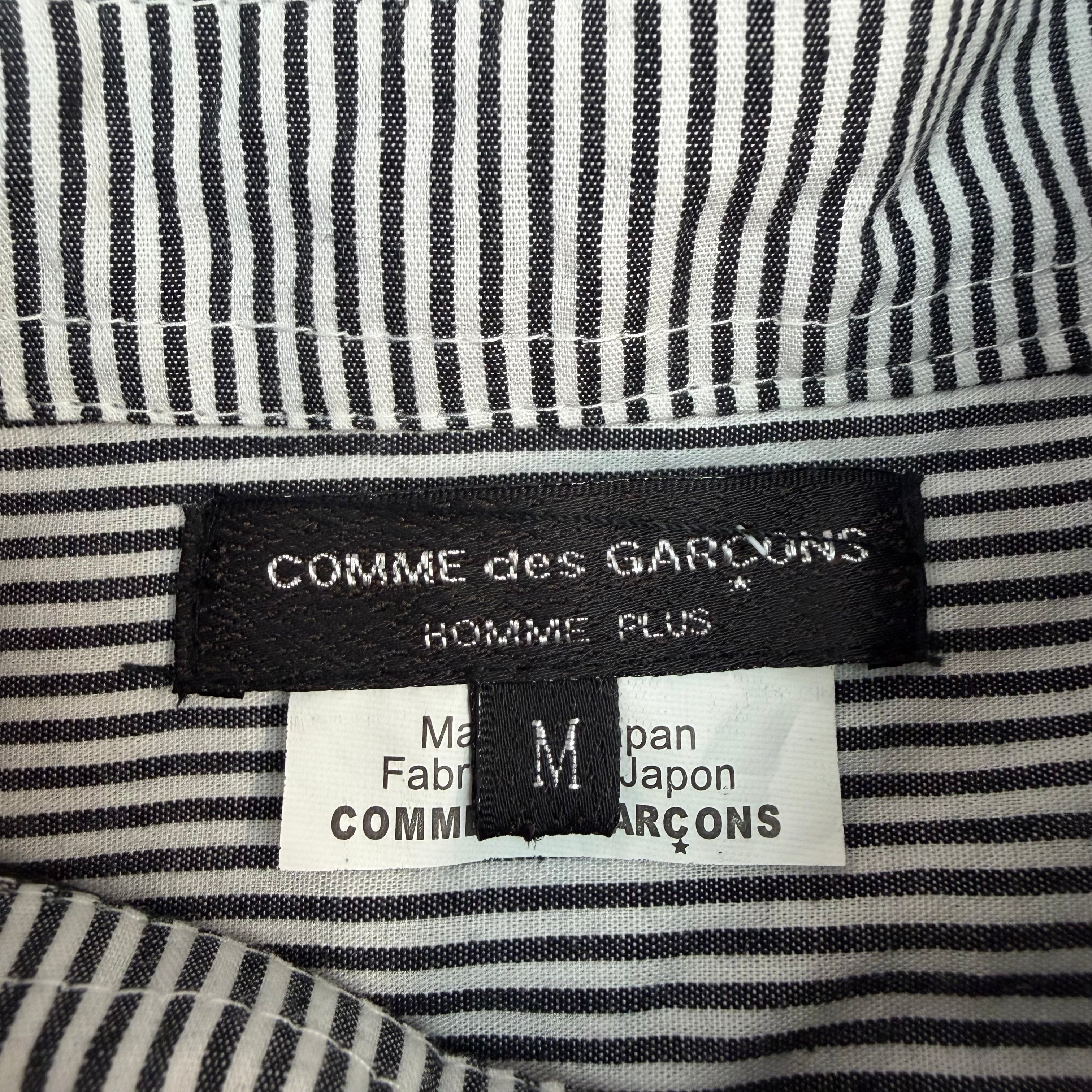 Comme Des Garçons Homme Plus Pattern Hickory Stripe Button Up Black/White