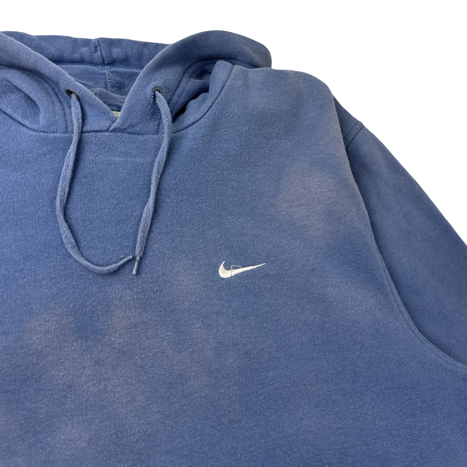Vintage Y2K Nike Pocket Mini Swoosh Hoodie Blue
