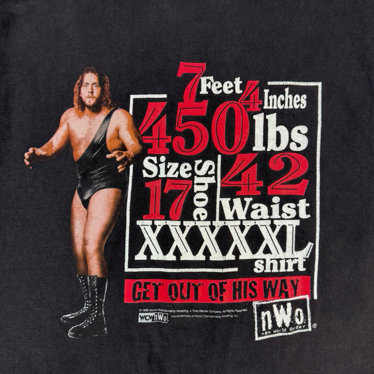 1998 The Giant “Get Out Of His Way” WCW/NWO T-Shirt