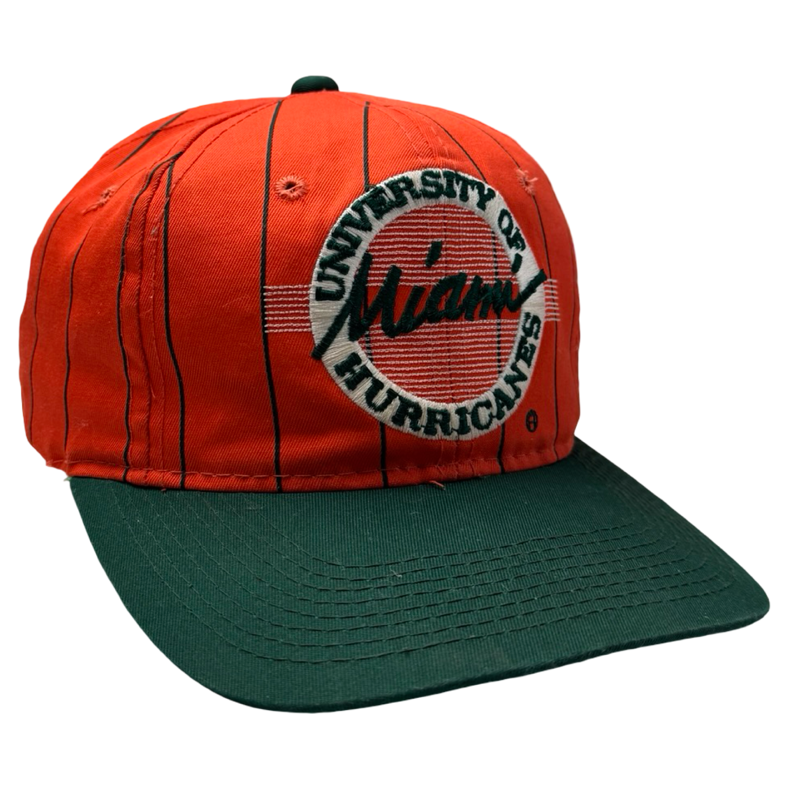 Vintage University Of Miami Hurricanes Pinstripe Hat by The Game