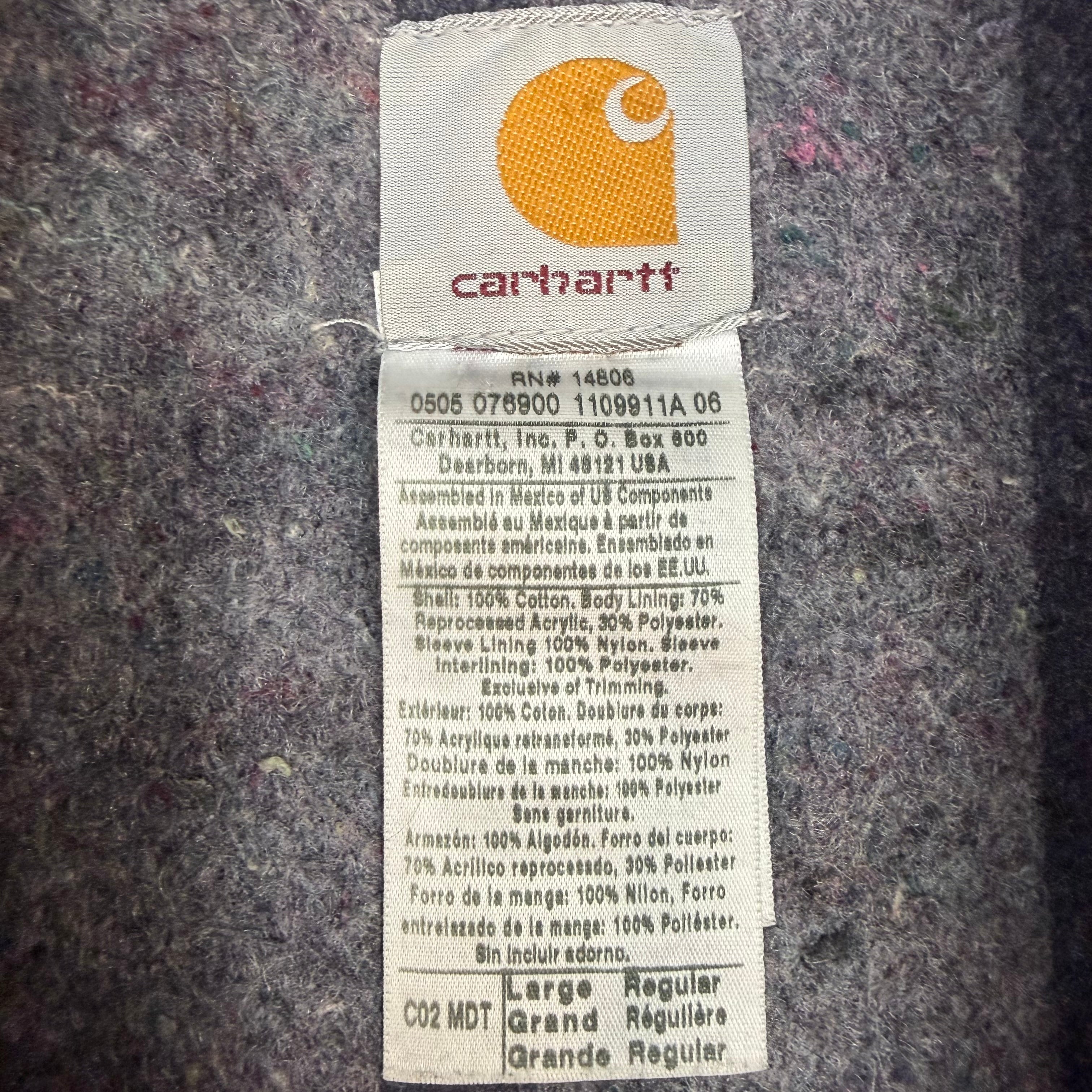 Vintage Carhartt Chore Jacket Blanket Lined Navy