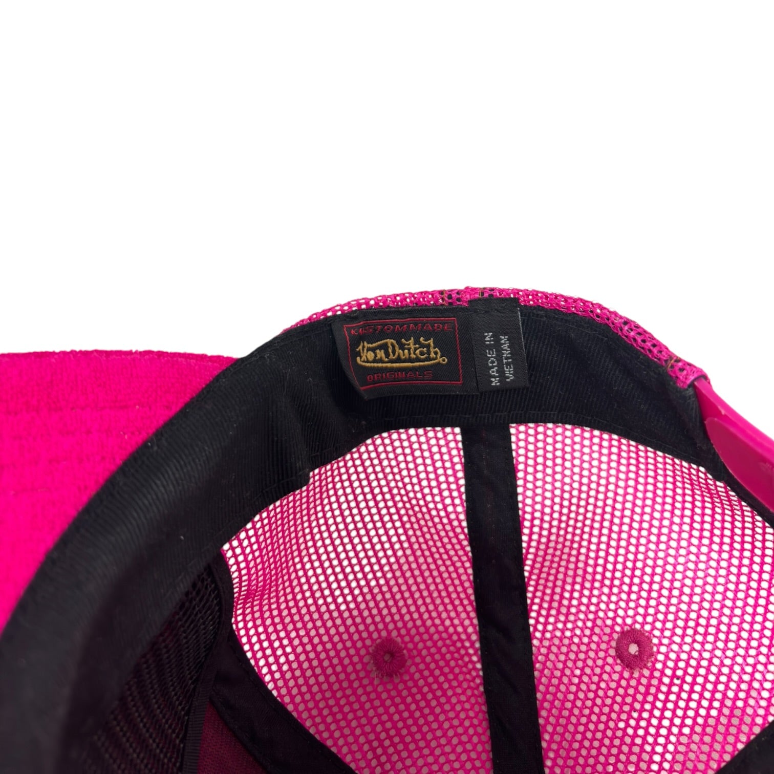 (W) Y2K Von Dutch Trucker Hat Pink