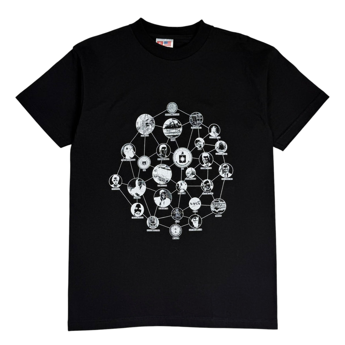 Vintage CIA Conspiracy Network Tee Black