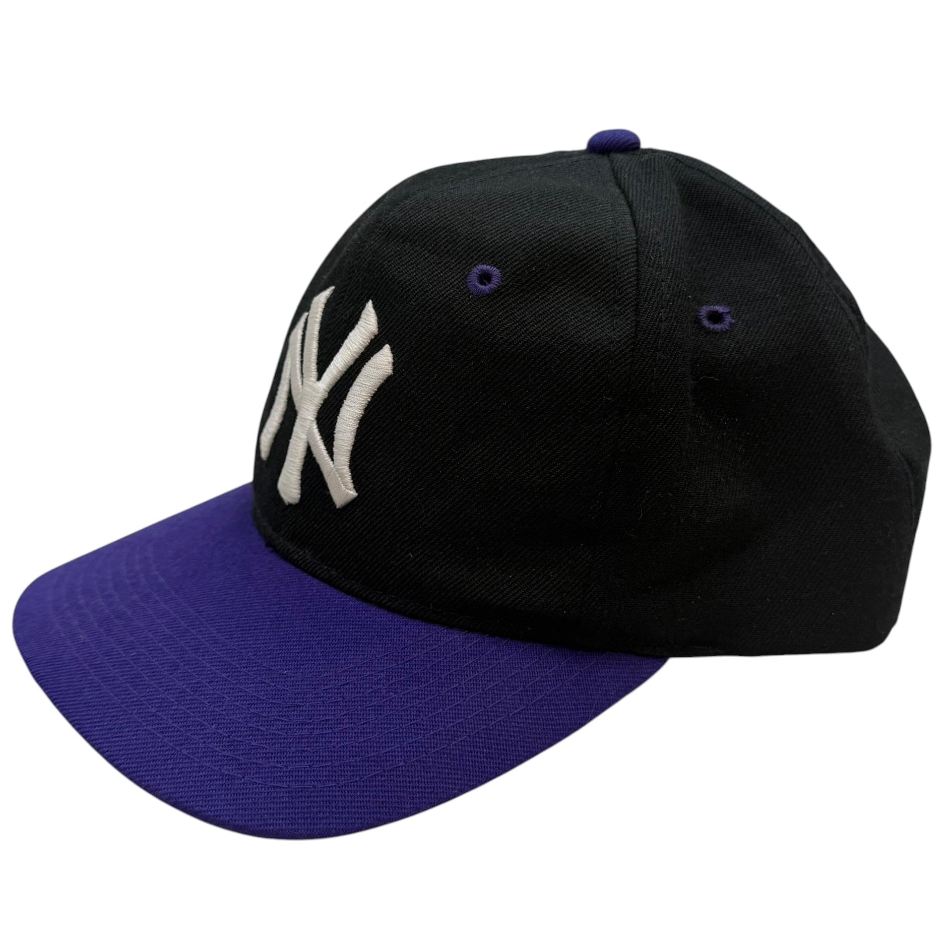 Vintage New York Yankees Snapback Hat Black Purple
