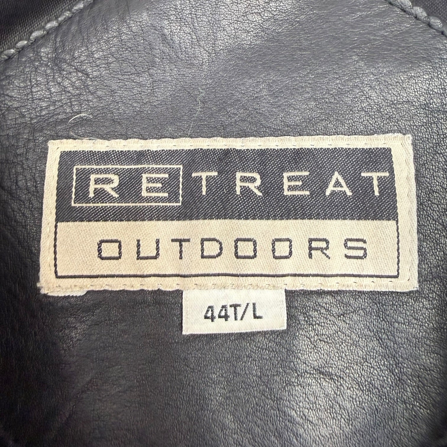 Vintage Retreat Outdoors Leather Jacket Black