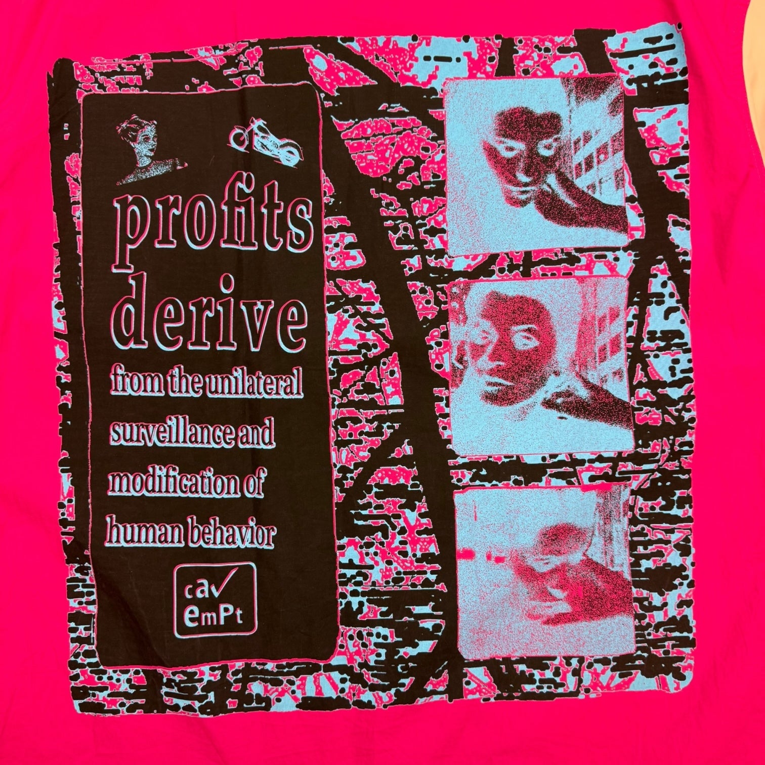 CAV EMPT Profits Derive" Commodification Short Sleeve Shirt Pink