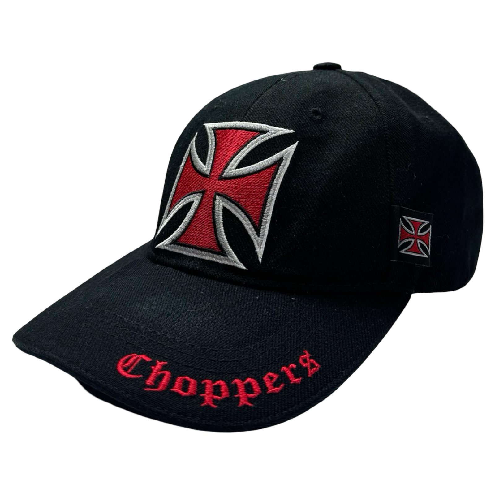 Vintage Choppers Iron Cross Fitted Hat Black