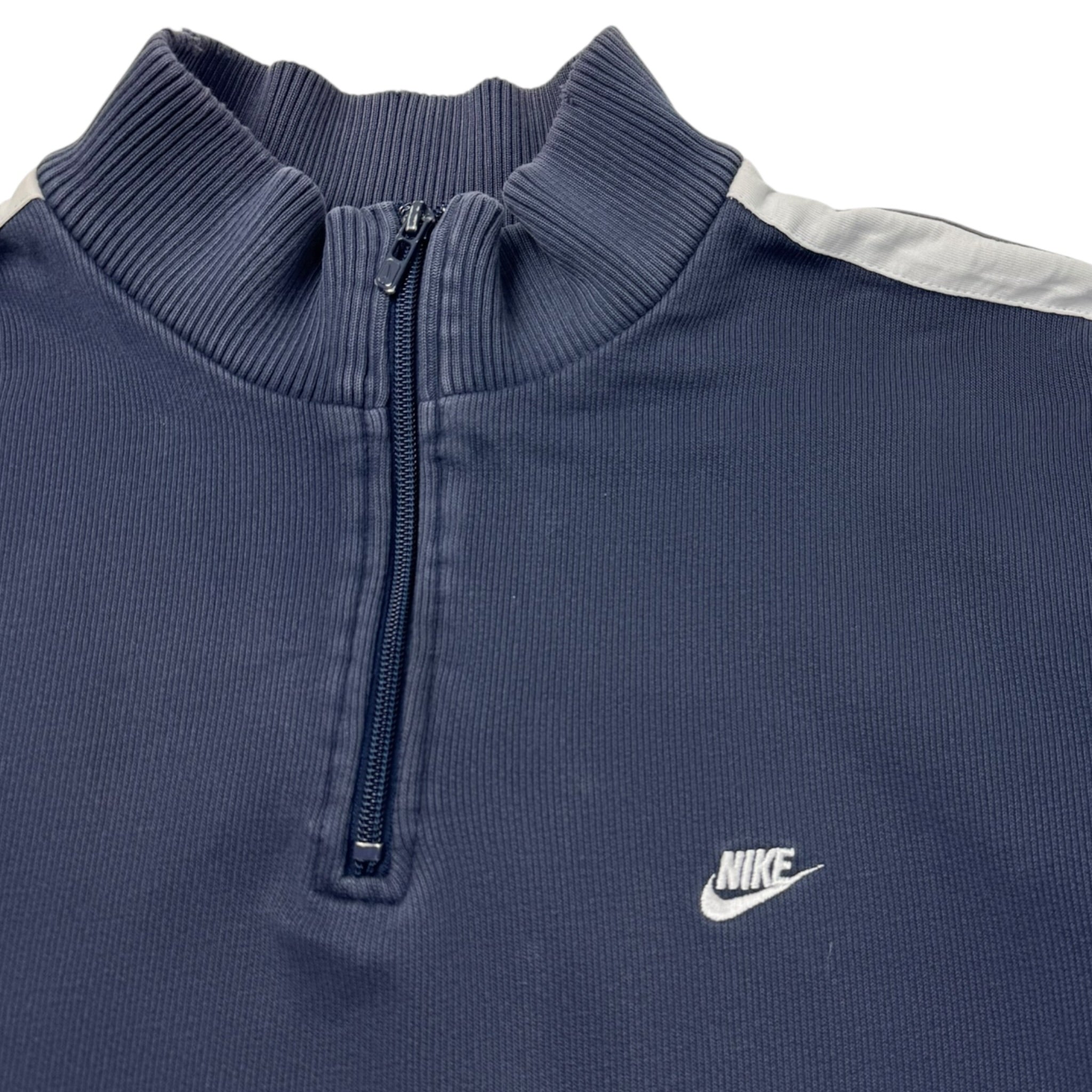 Vintage Nike Hand Warmer 1/4 Zip Washed Slate Blue