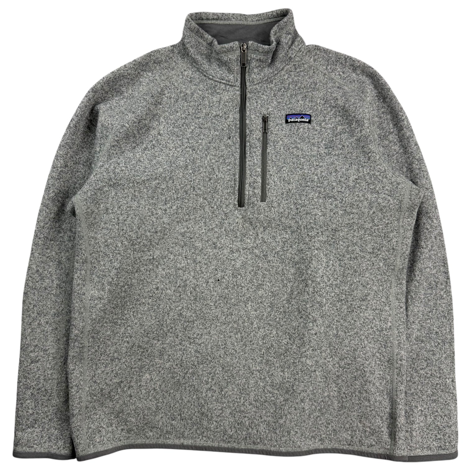 Vintage Patagonia Quarter Zip Up Polar Fleeced Jacket Grey