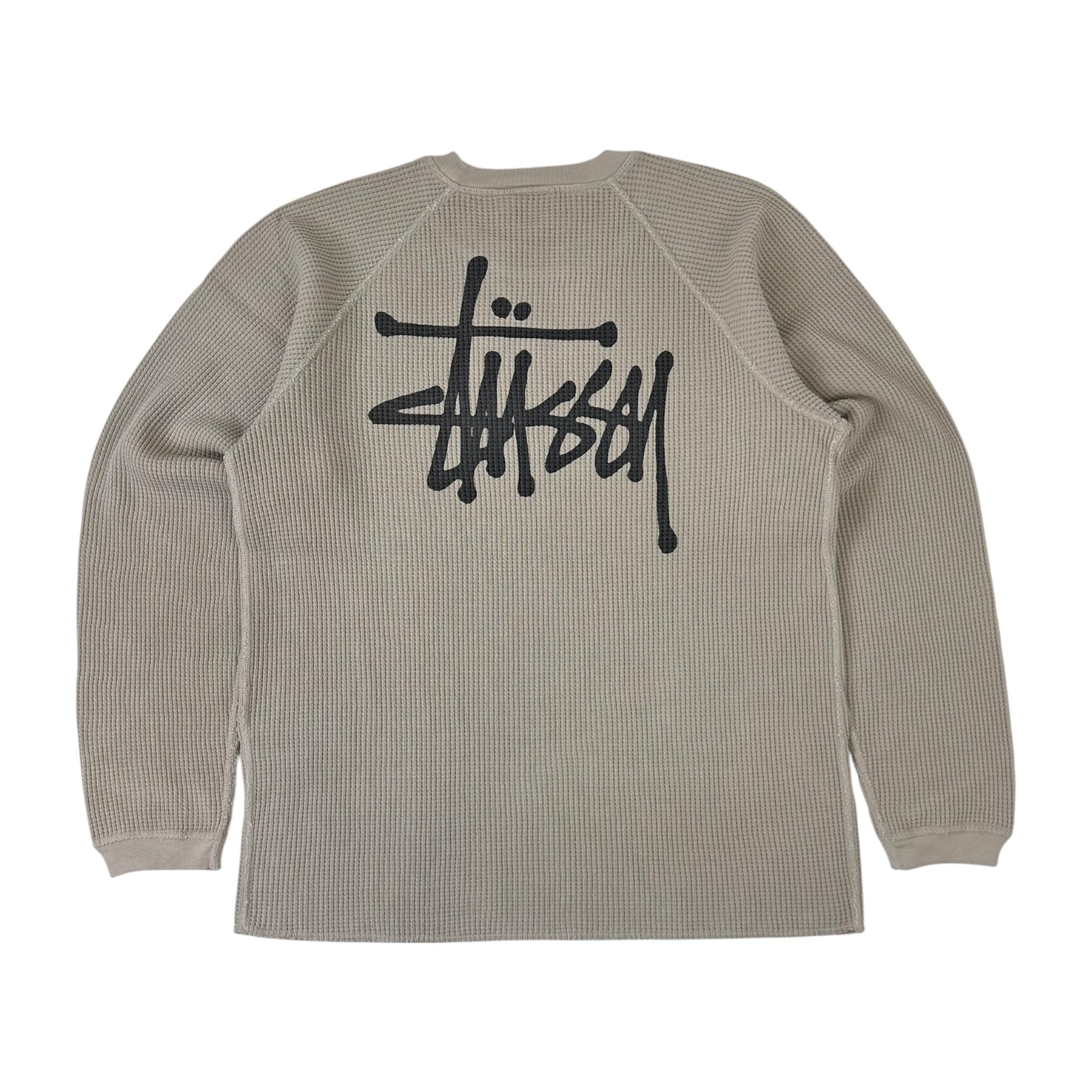 Stussy Raglan Thermal Long Sleeve Bone