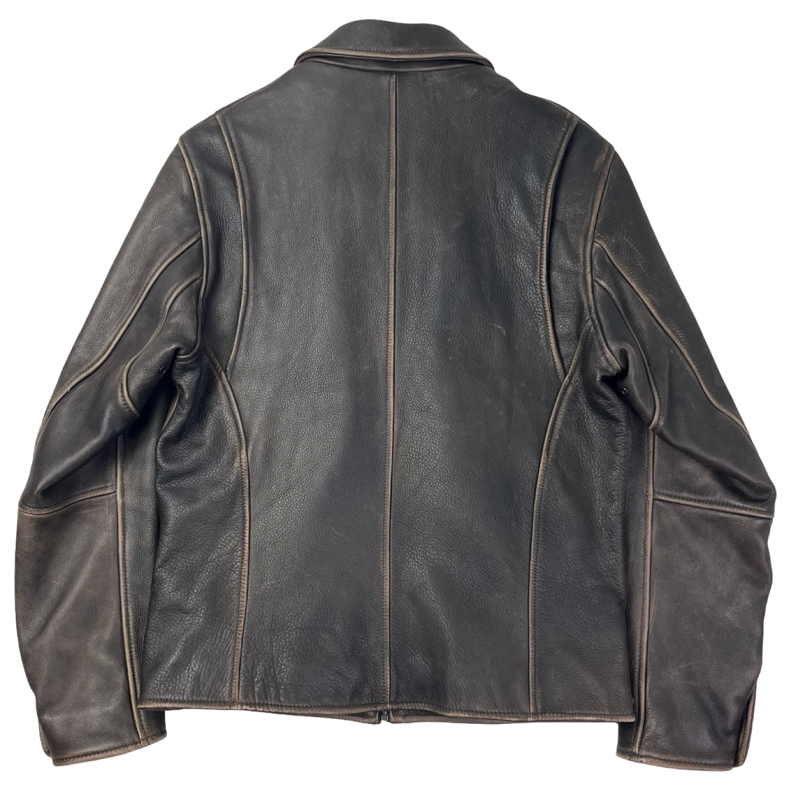 Vintage Black Rivet Harrington Leather Jacker