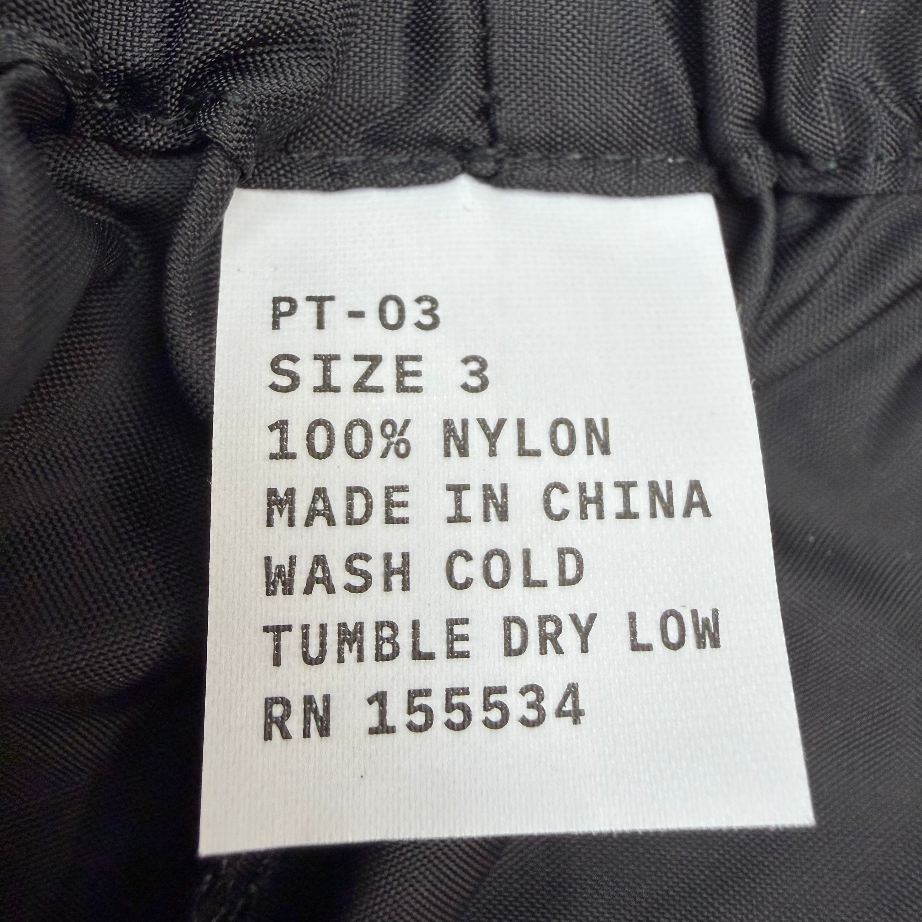 Yeezy PT-03 Nylon Pants Black
