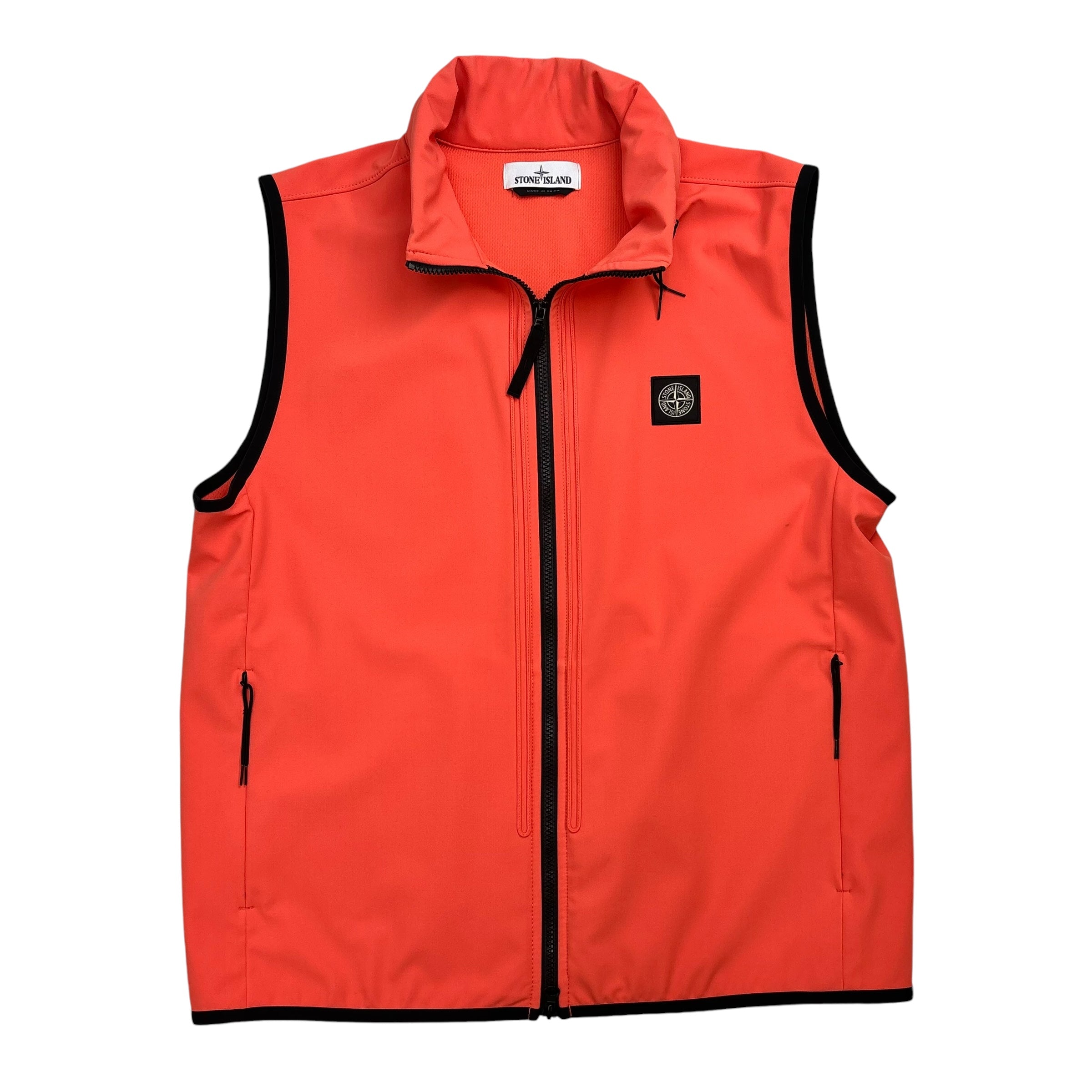 Stone Island Hooded Vest Orange