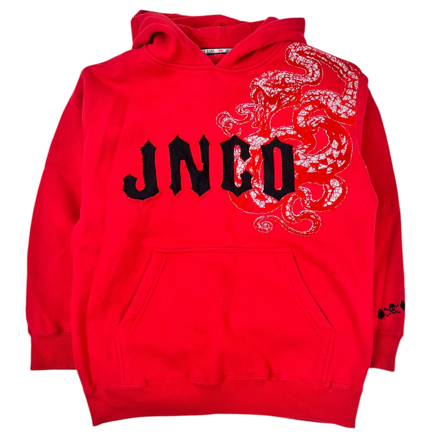 Y2K JNCO Snake Pullover Sweatshirt Red