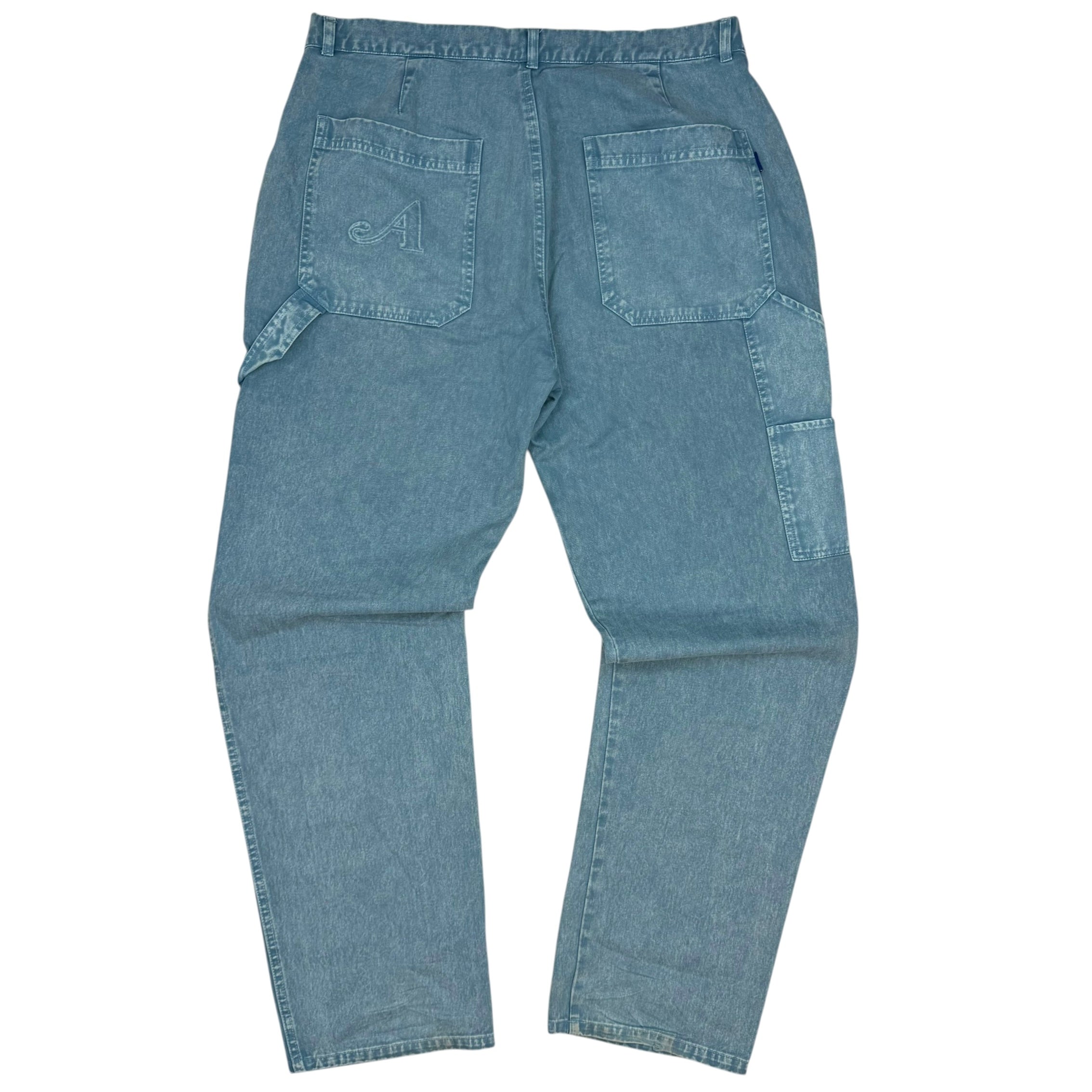 Awake NY Washed Cotton Work Pants Slate Blue