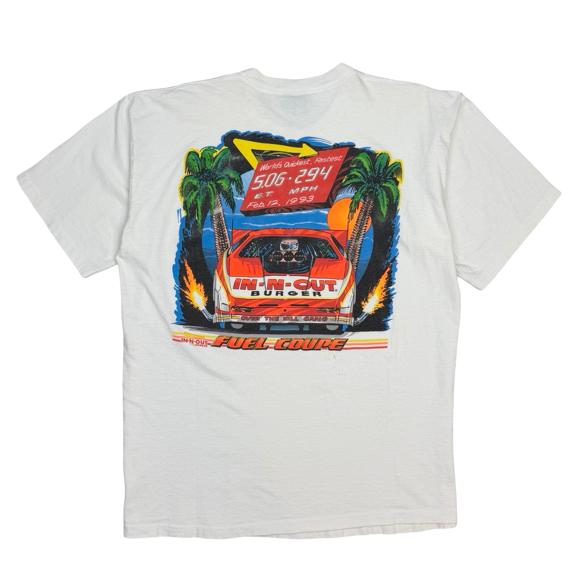 1993 In-N-Out Fuel Couple Worlds Quickest Fastest Tee White