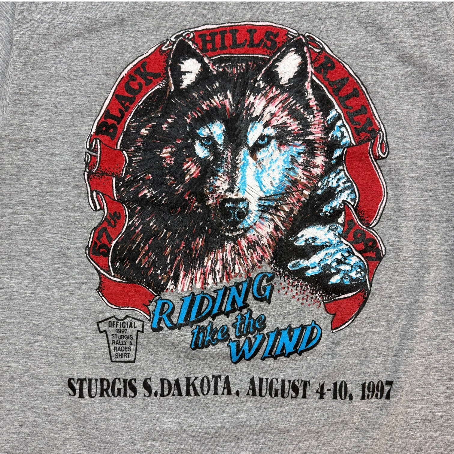 1997 57th Annual Sturgis Bike Rally Tee Grey