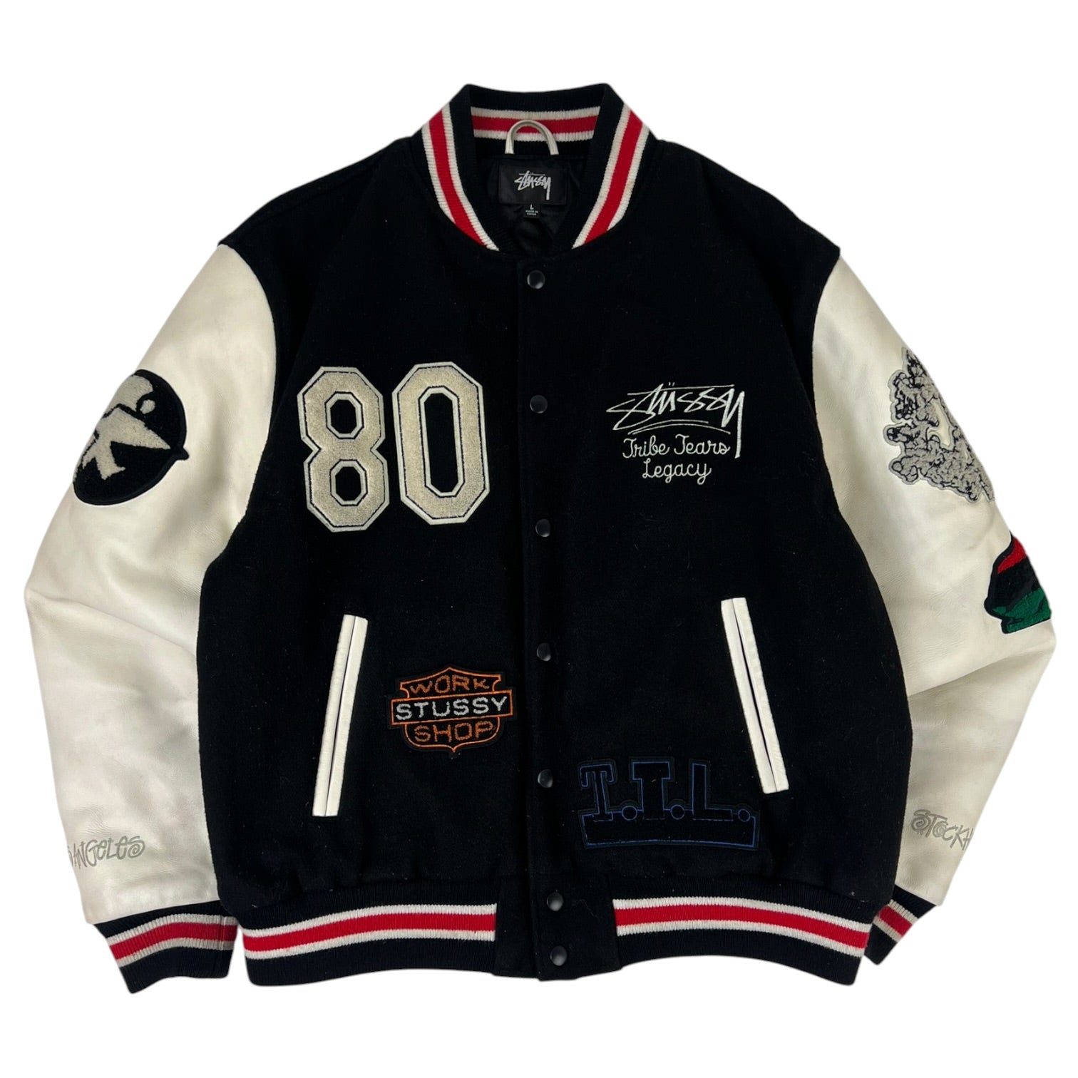 Stussy X Denim Tears X Our Legacy TTL Varsity Jacket Black