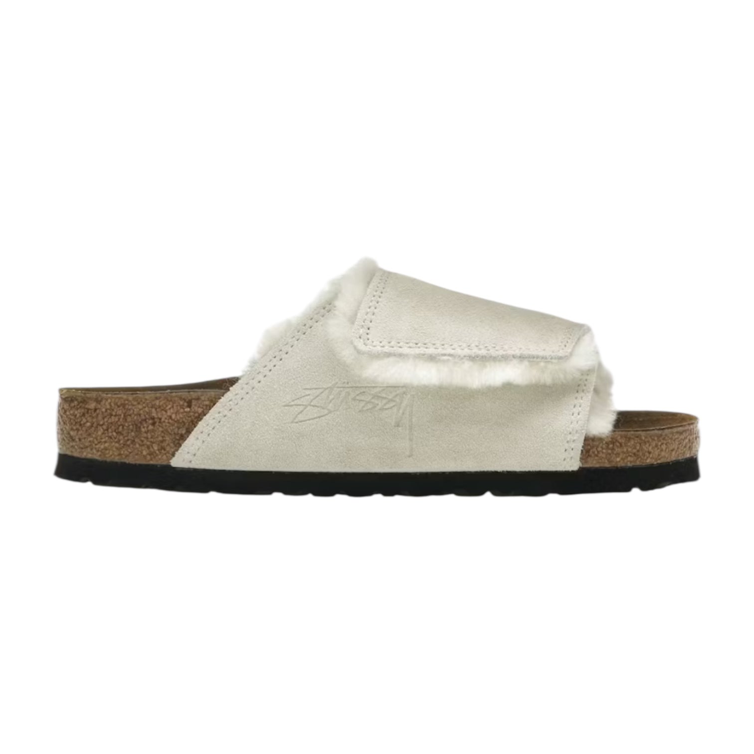 Stussy x Birkenstock Solana Shearling Slide Bone (Used)