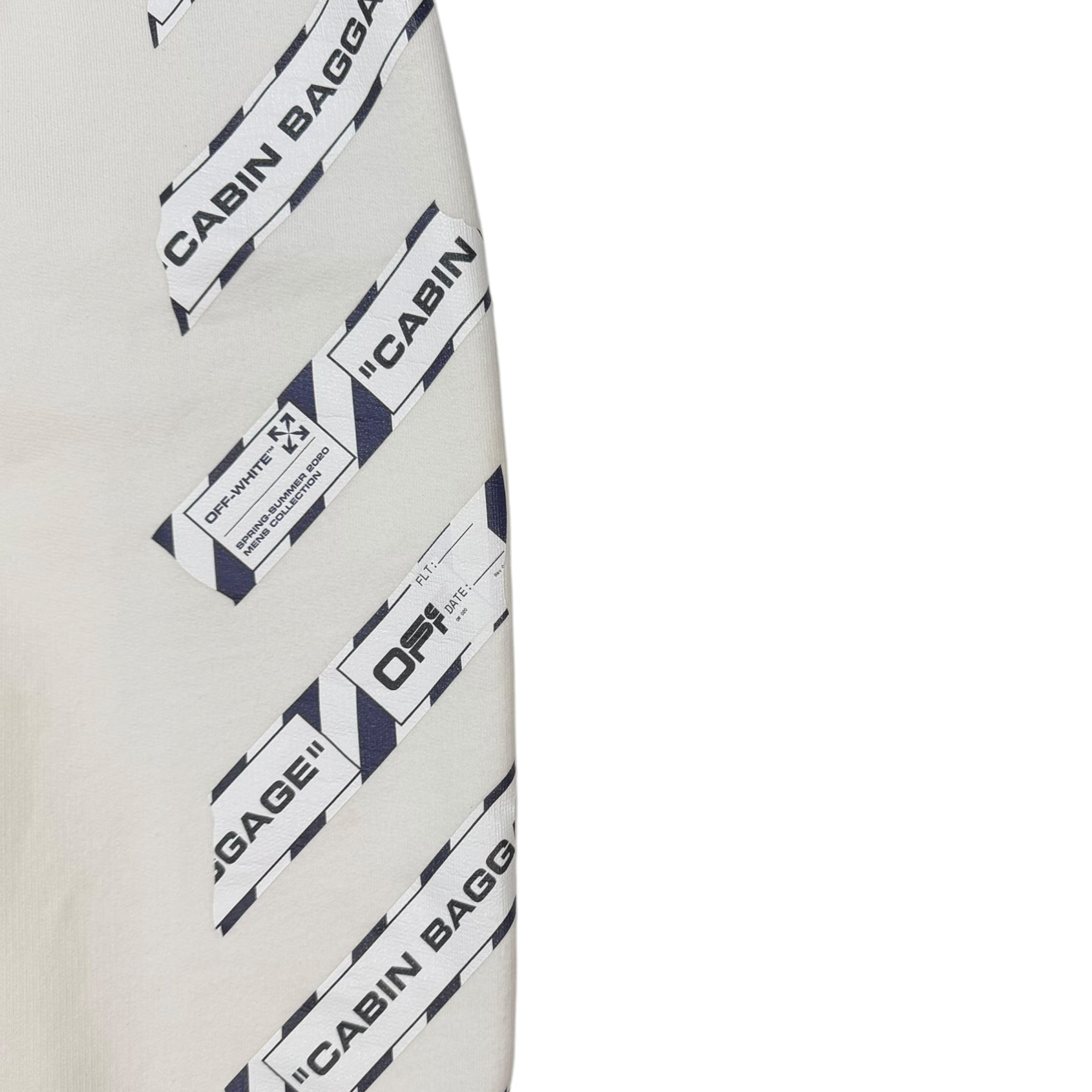 Off White Airport Tape Over Crewneck White