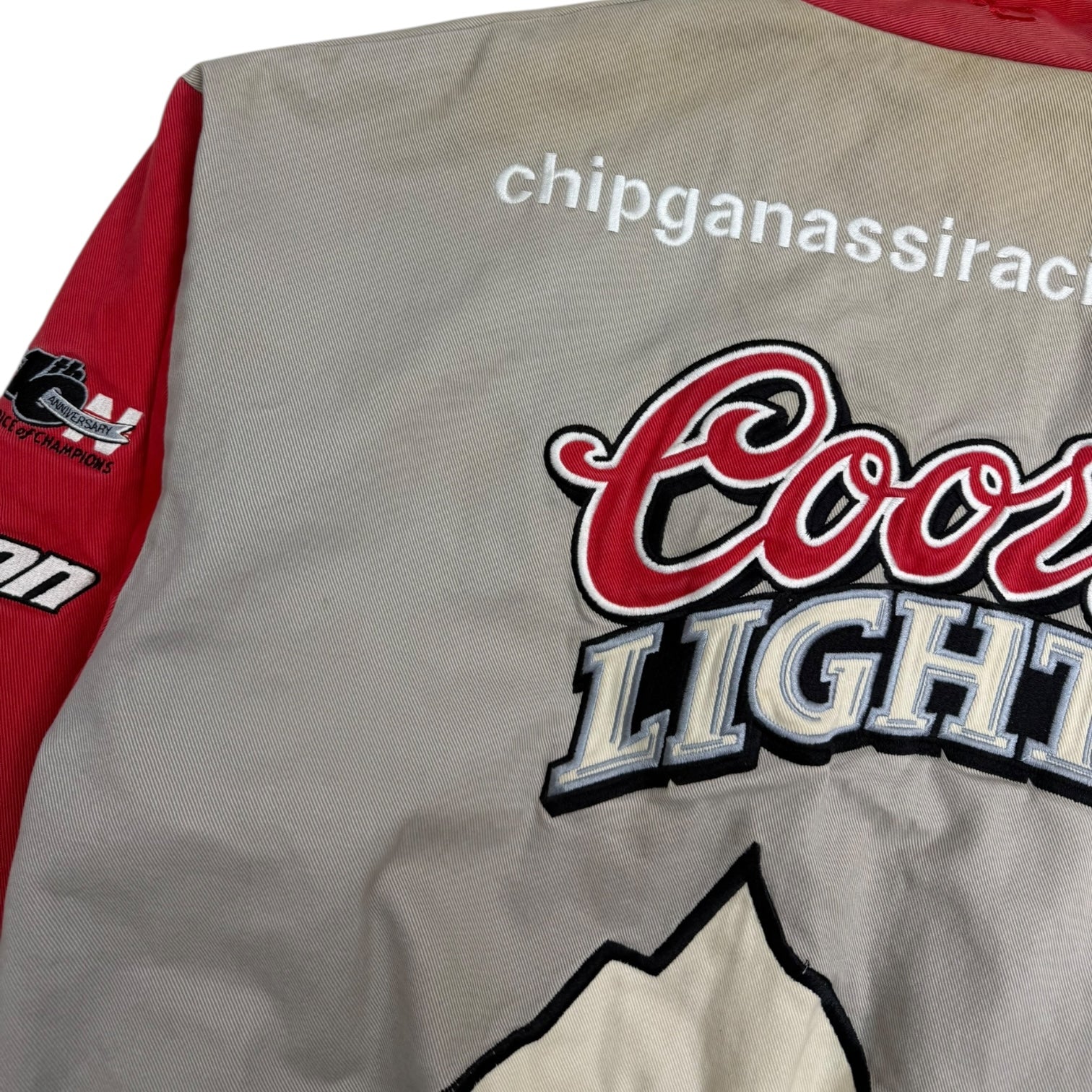 Vintage NASCAR Coors Light Racing Jacket Red/Grey