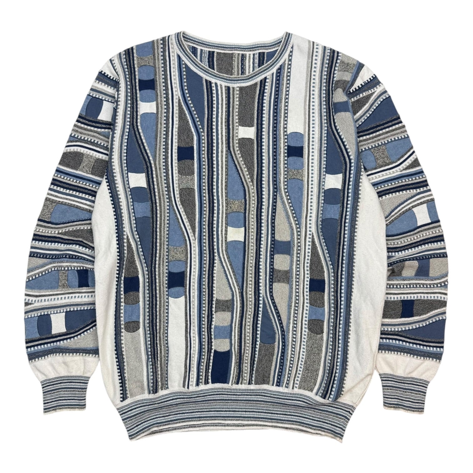 Vintage Cable Knit Sweater Blue/White