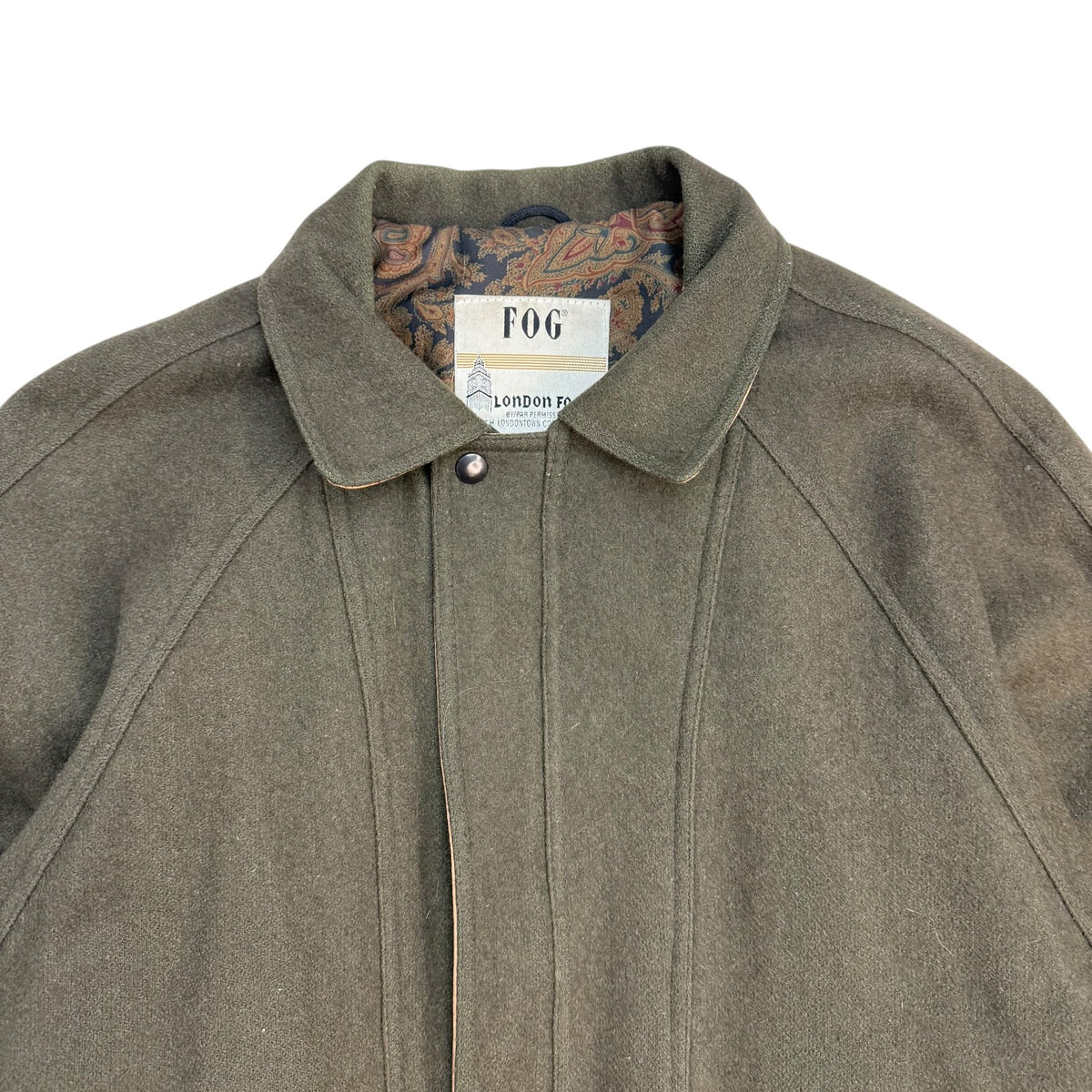 Vintage London Fog Wool Bomber Jacket Green
