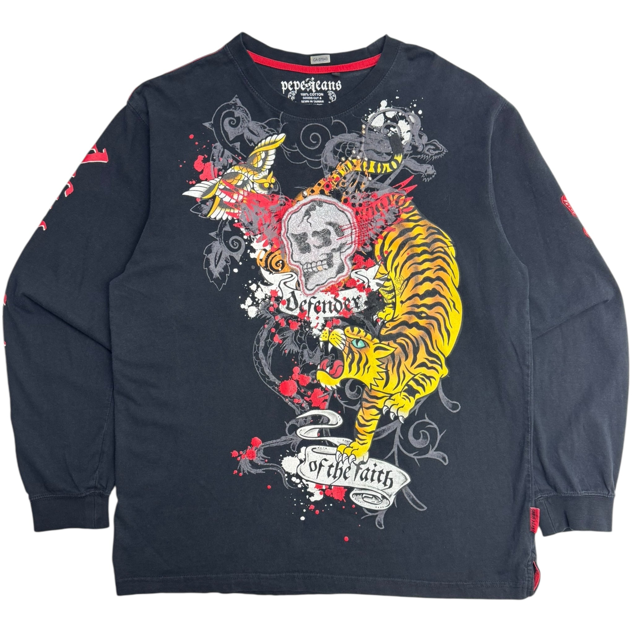 Y2K Pepe Jeans “Defender of Faith” Embellished Longsleeve T-Shirt