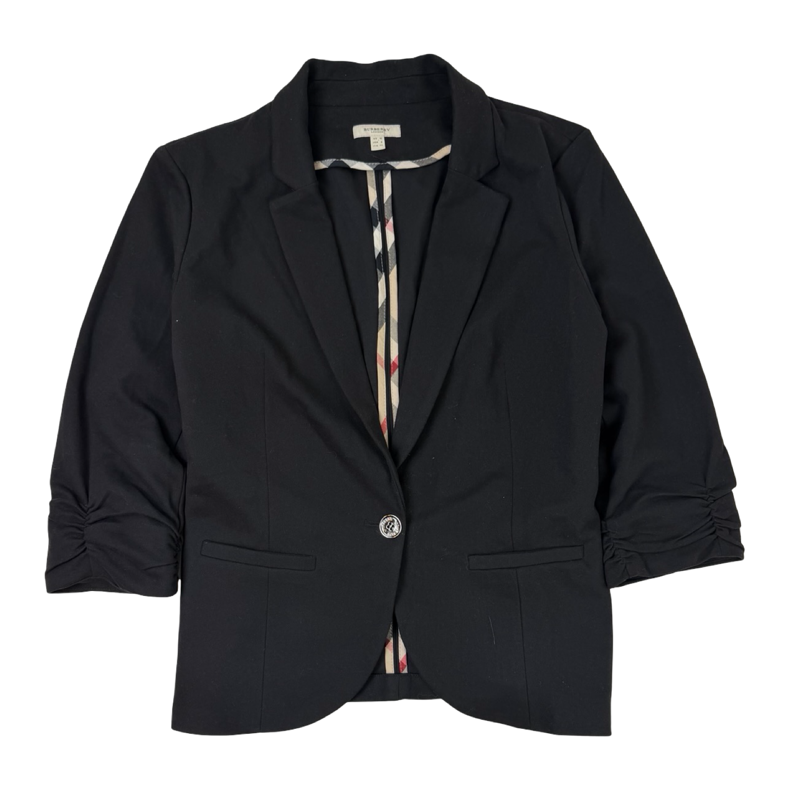 (W) Vintage Burberry Blazer Black