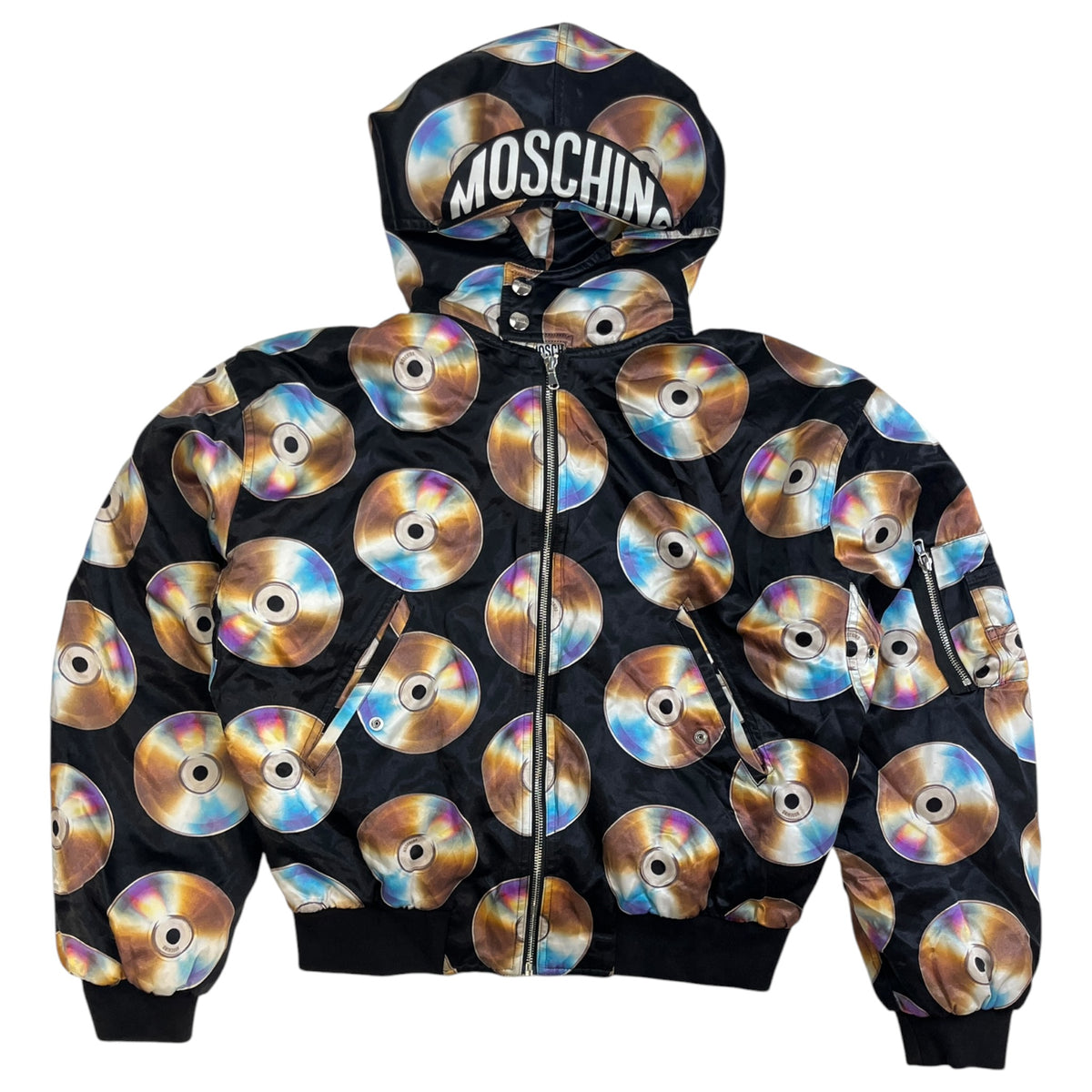 Moschino x H&M Compact Disc Satin Bomber Jacket