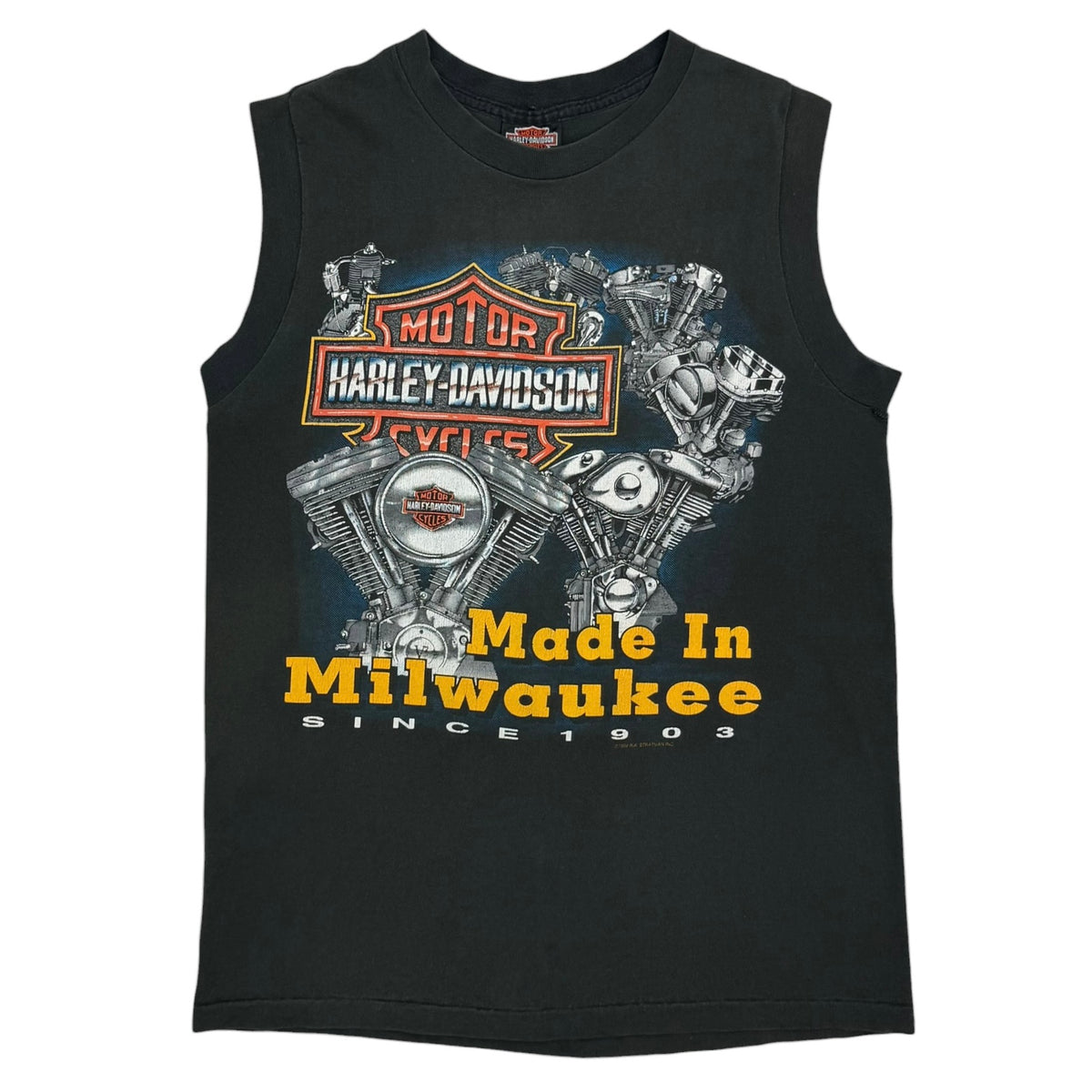 1992 Harley Davidson Made In Milwaukee Tank Top Black
