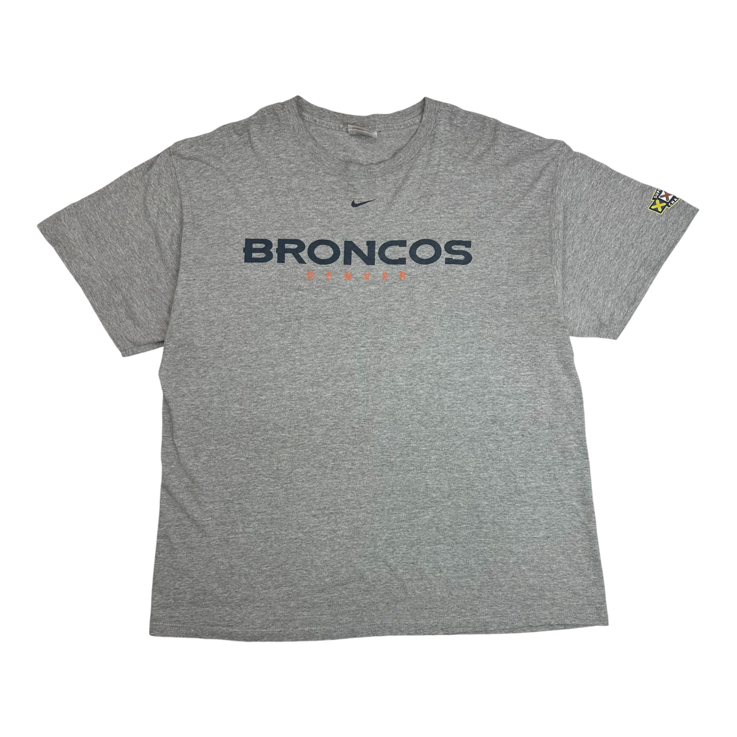 Vintage Nike Denver Broncos Center Swoosh Tee Grey