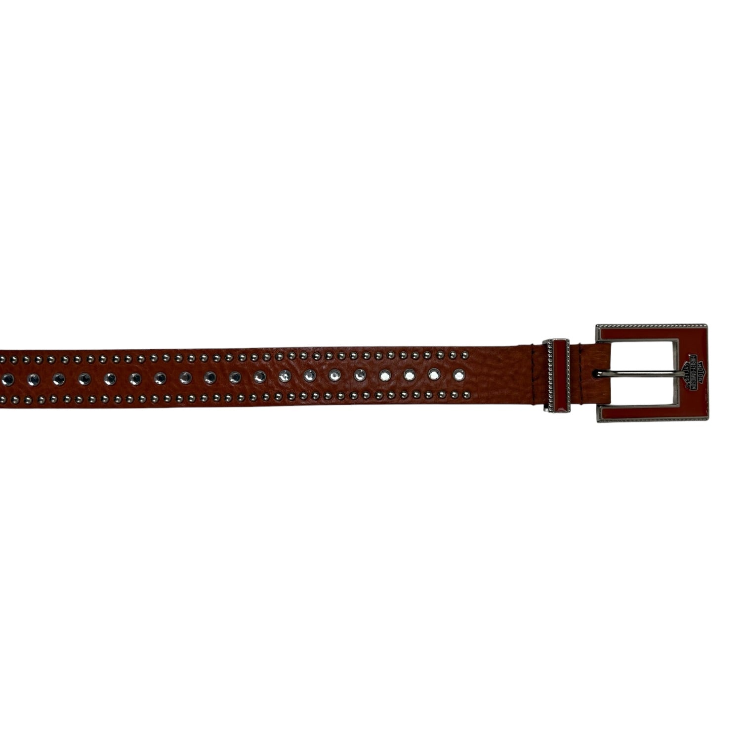 Vintage Harley Davidson Studded Belt Brown