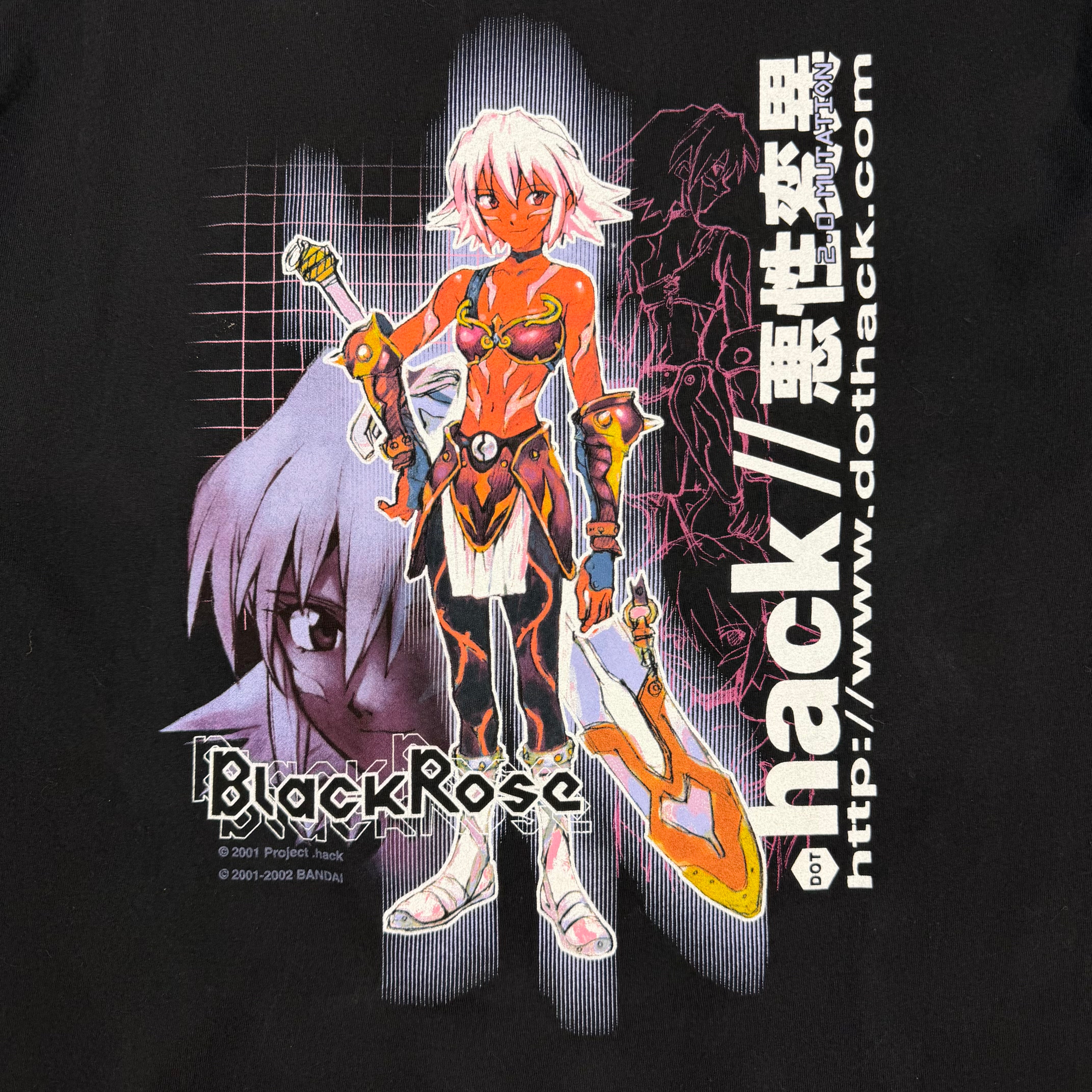 2001 .Hack BlackRose Bandai Promo Tee Black