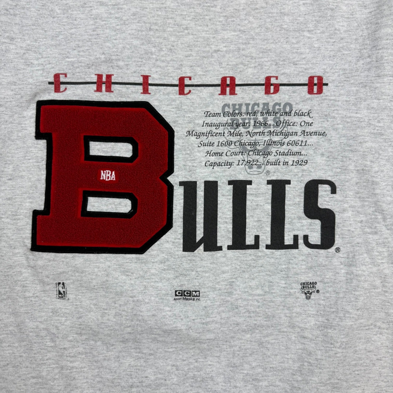 Vintage Nutmeg CCM Chicago Bulls Tee Grey