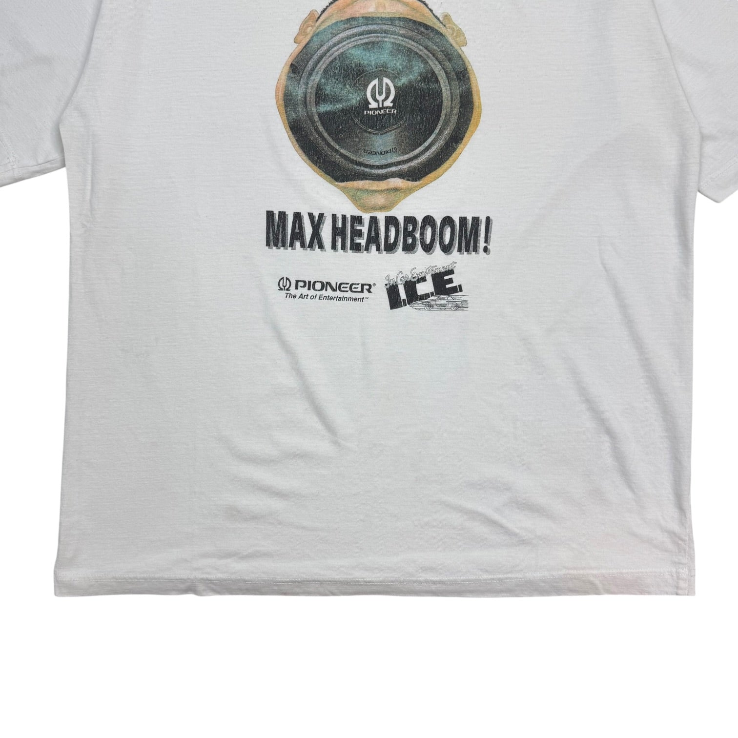 Vintage Pioneer Audio Max Headboom Spoof Tee White