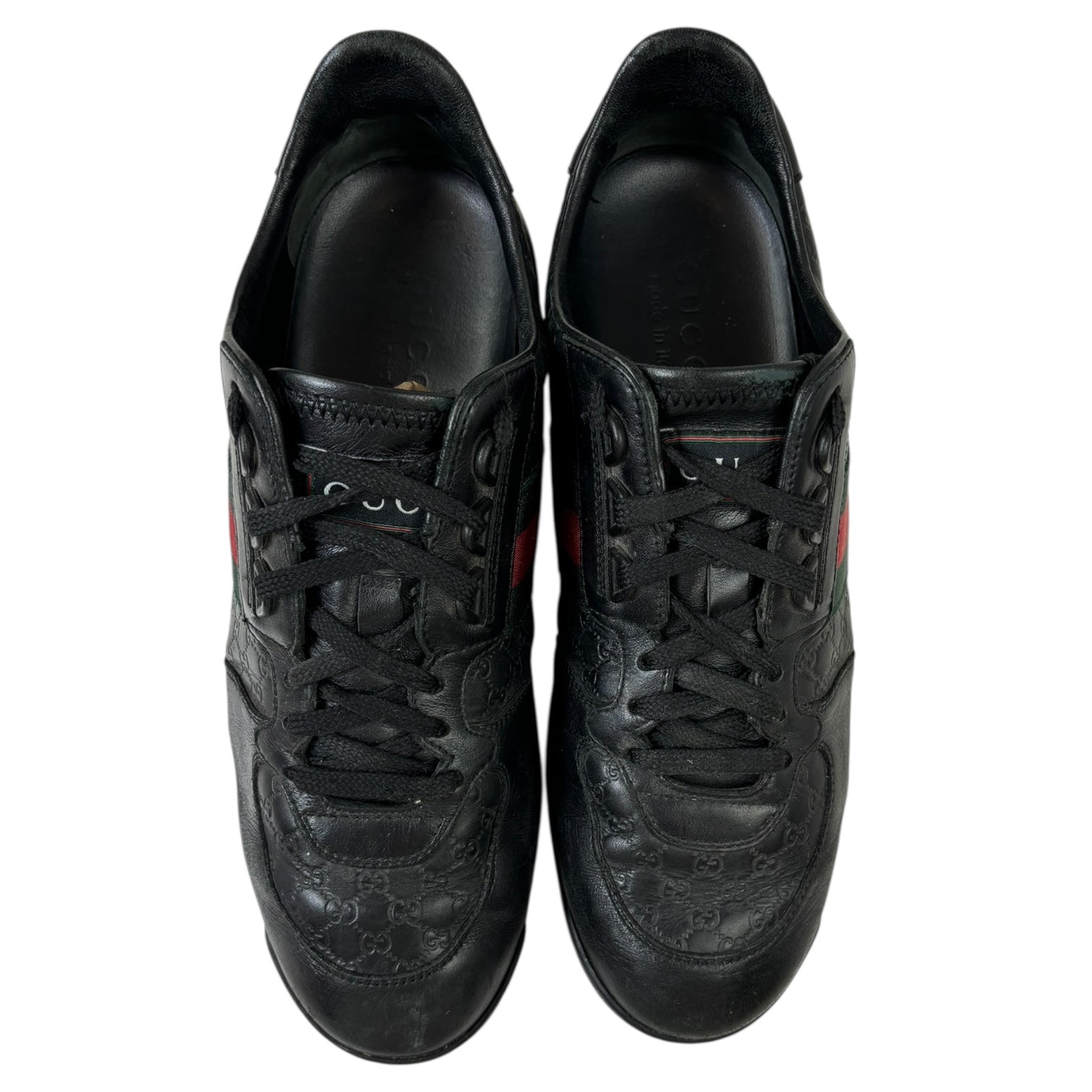 Gucci Leather Web Sneaker Black (Used)