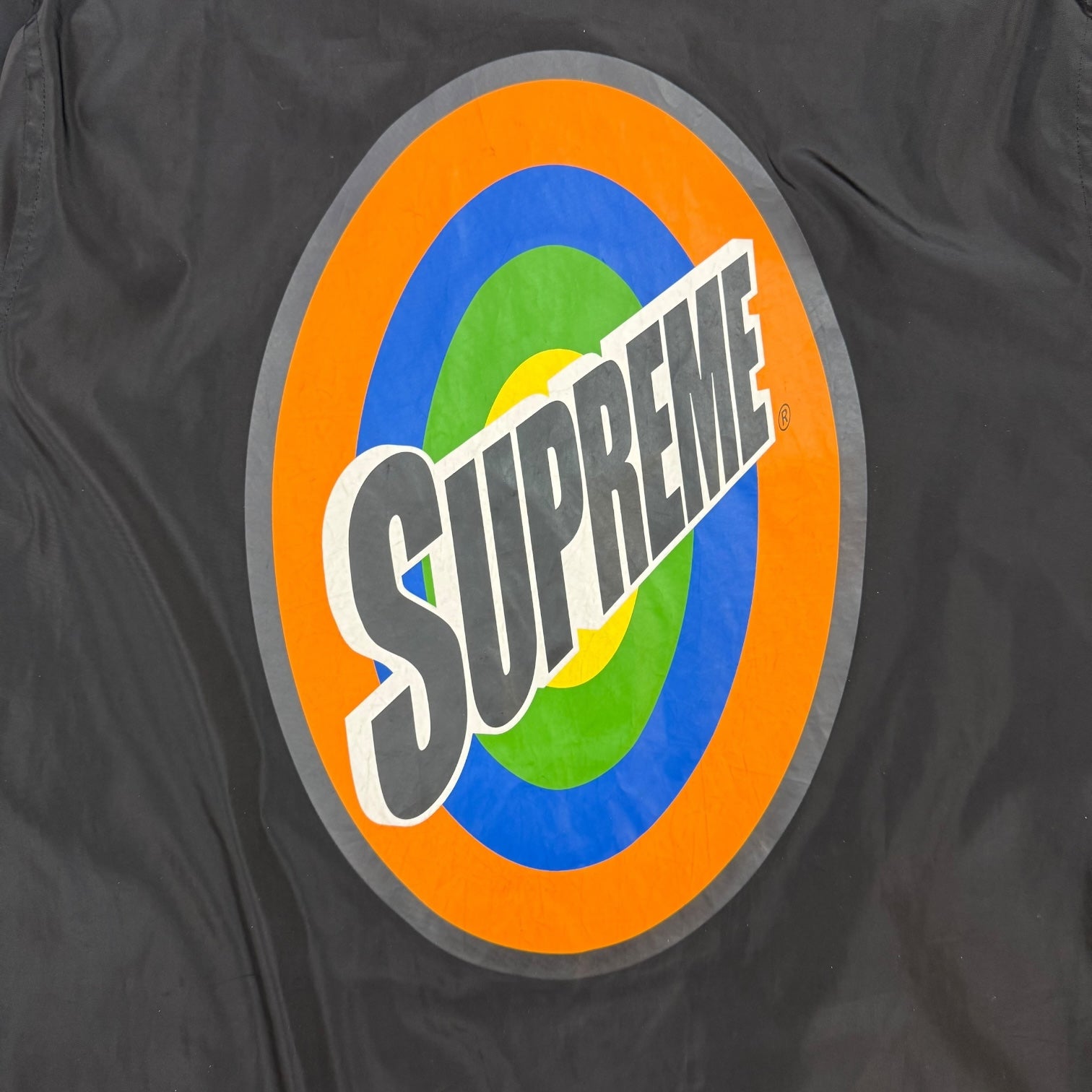 Supreme Spin Logo Coach Jacket Black