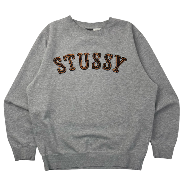 Y2K Stussy Old English Chenille Logo Sweatshirt