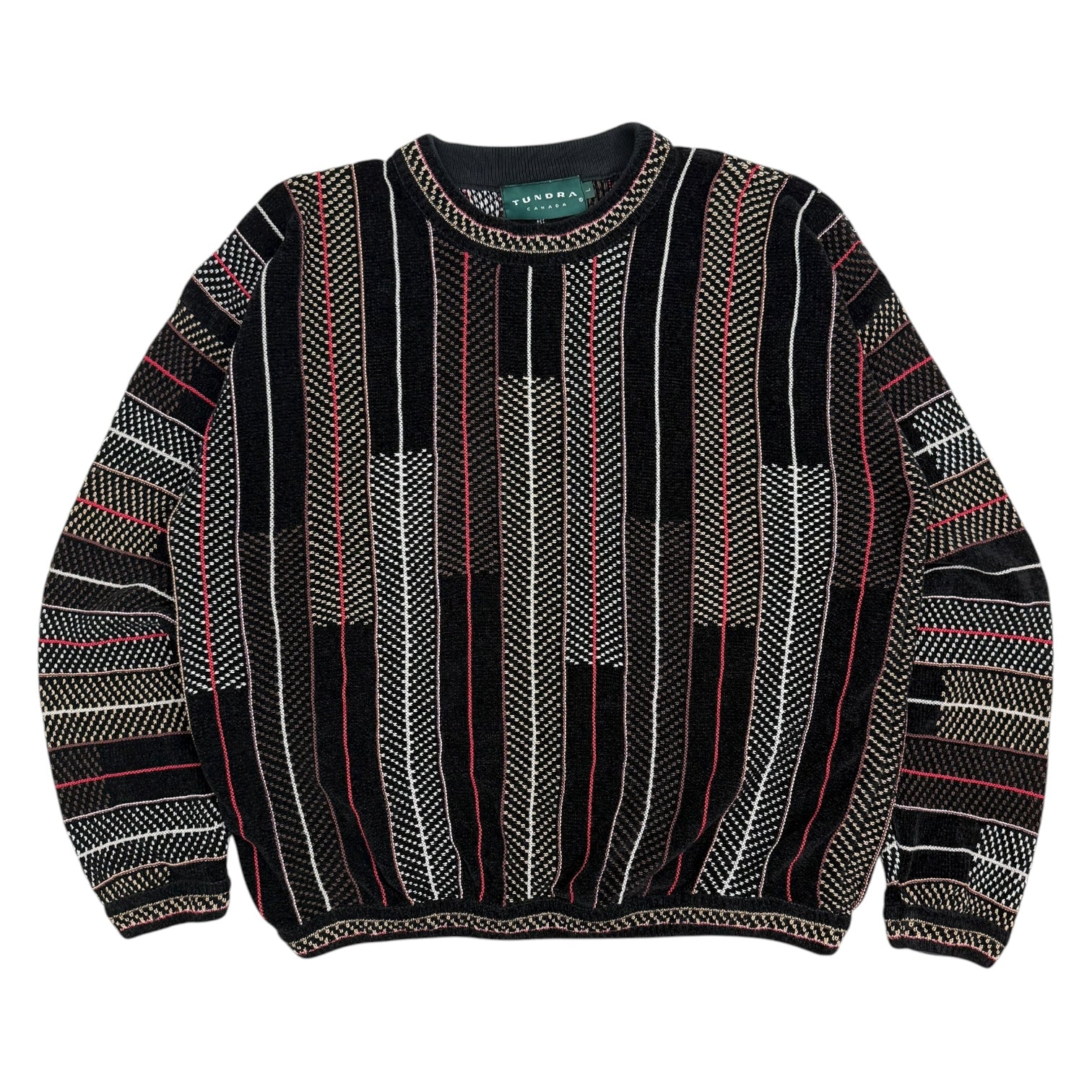 Vintage Tundra Canada Knit Sweater Red/Black