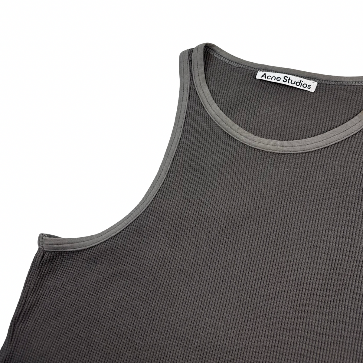 Acne Studios Logo-Appliquéd Waffle-Knit Tank