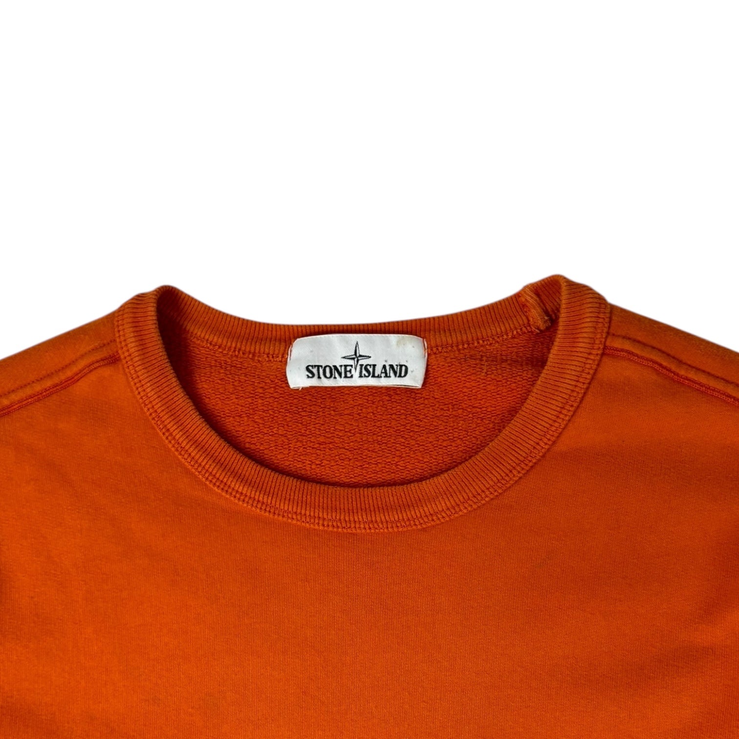 Stone Island Patch Logo Crewneck Orange
