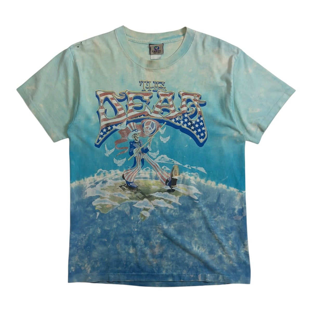 2004 Grateful Dead “Wave That Flag” Liquid Blue Band Tour T-Shirt