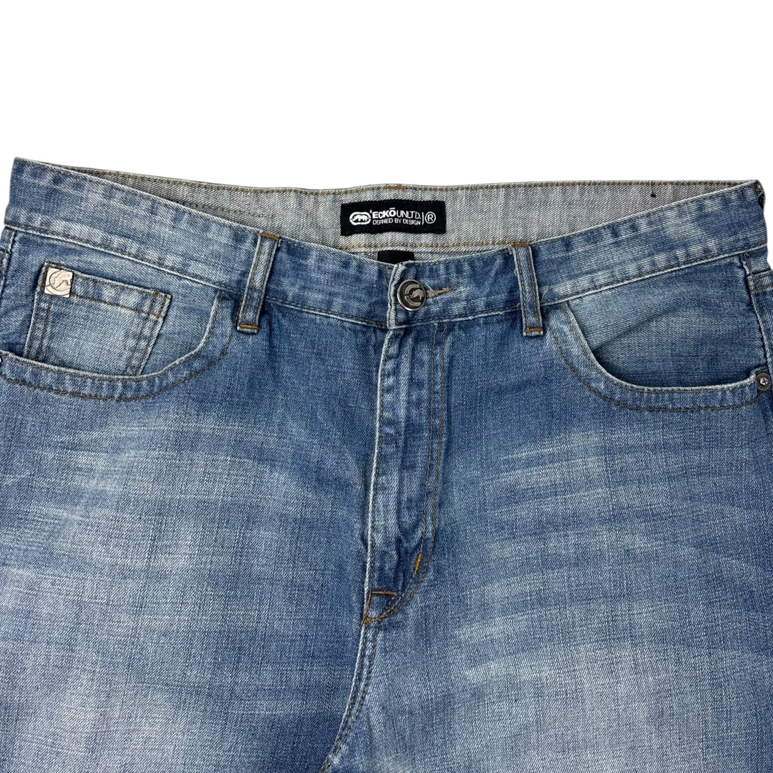 Vintage Y2K Ecko Untld Jean Shorts Medium Washed Blue