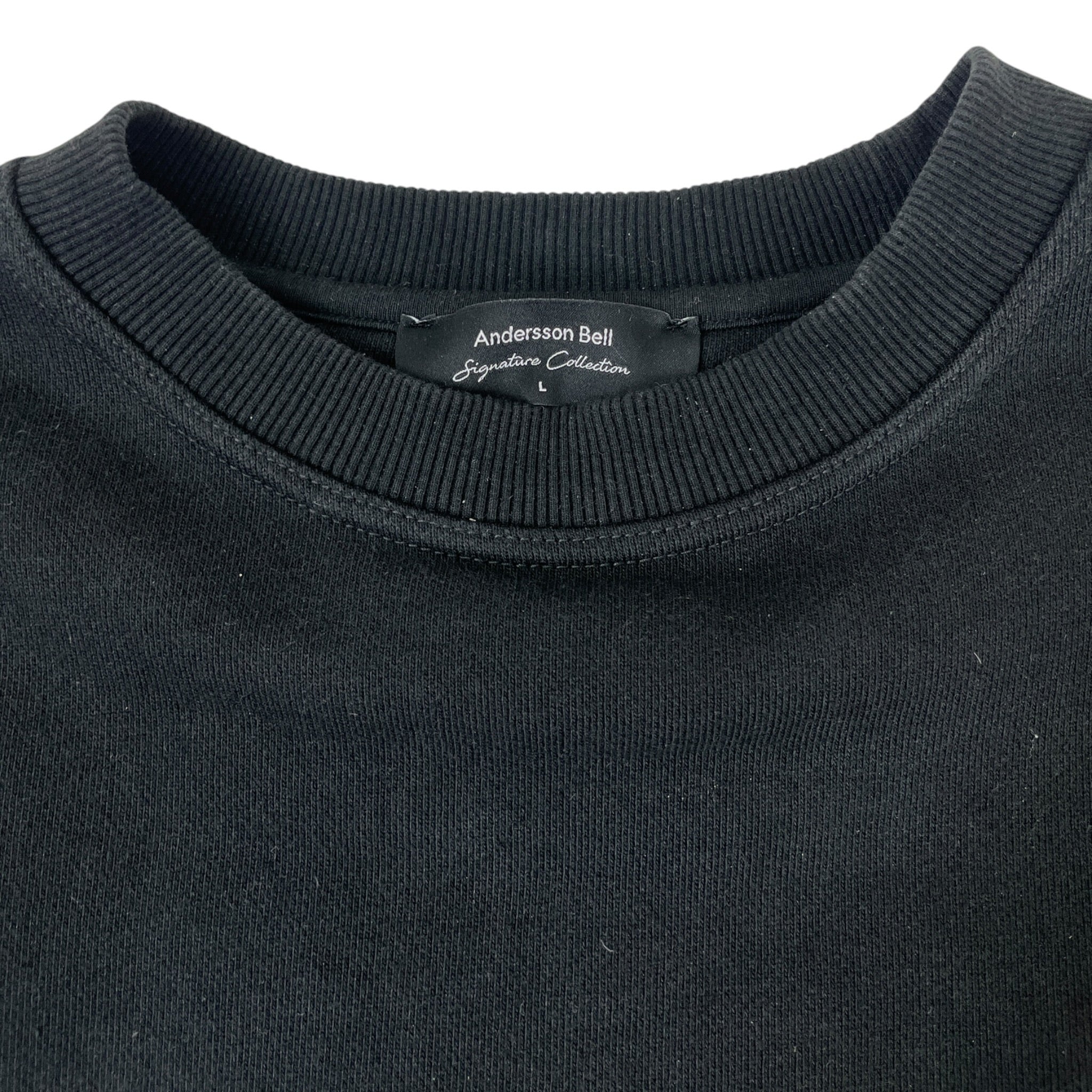 Andersson Bell Signature Emblem Heavy Sweatshirt Black