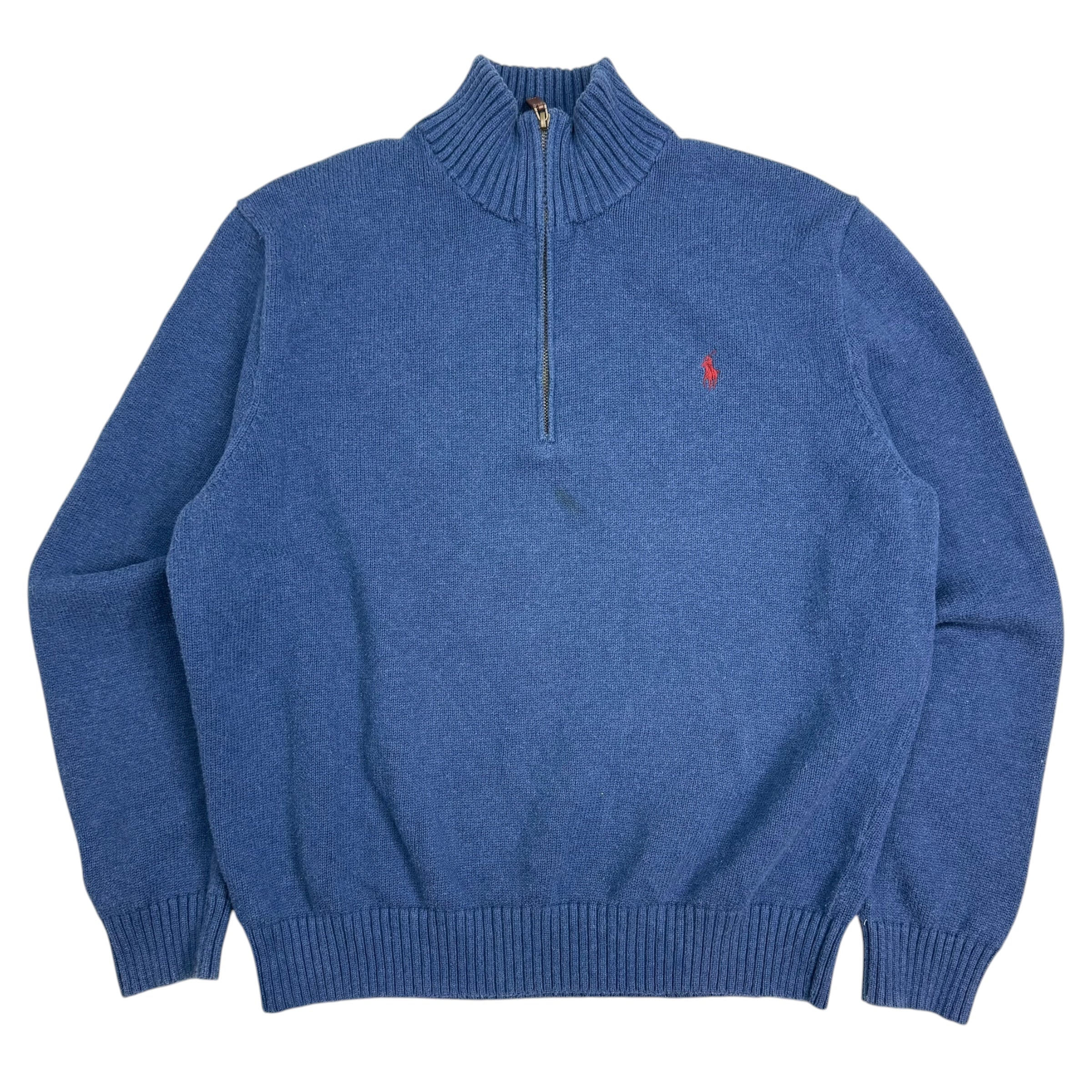 Polo Ralph Lauren Knit Quarter Zip Sweater Blue